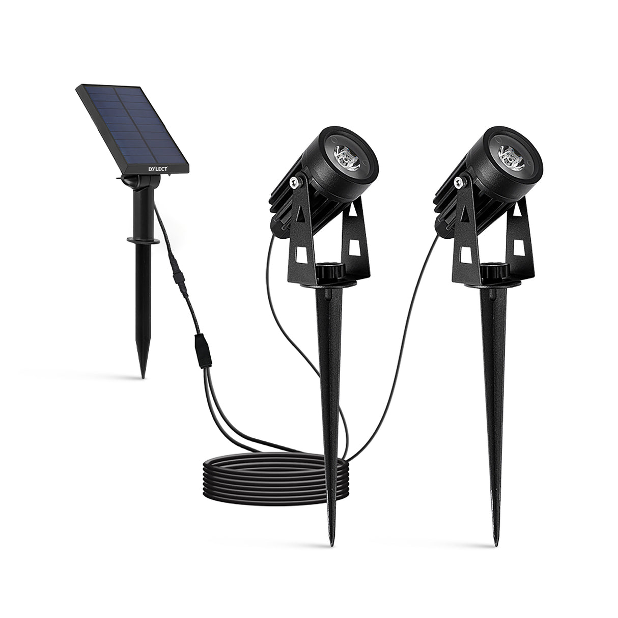 Dylect LUXE Solar Dual Head Spotlight