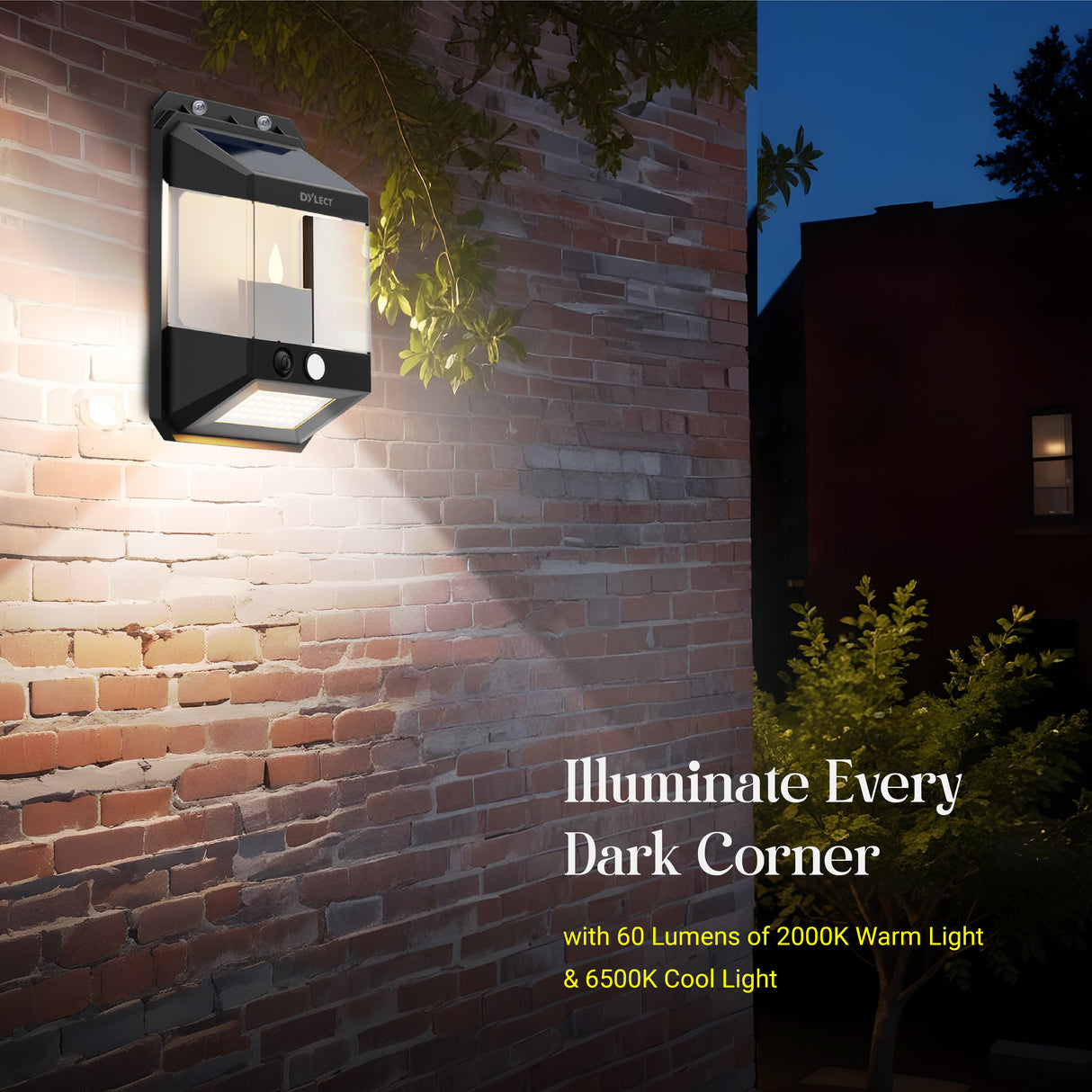 DYLECT Solar Candle Wall Light (S)