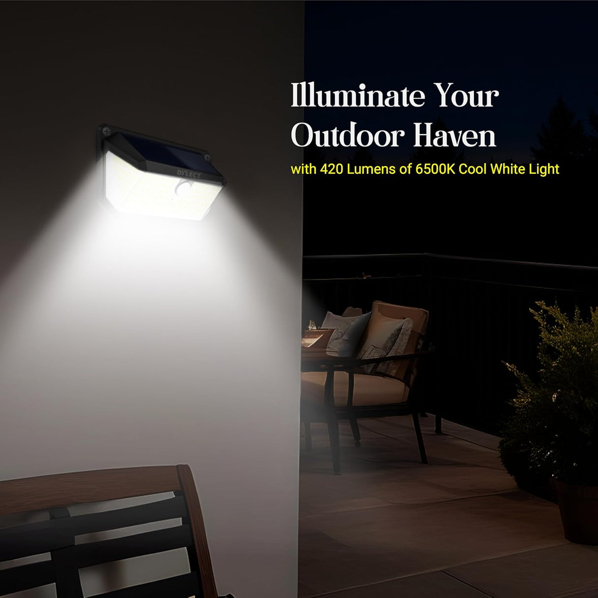 DYLECT Solar Eco Wall Sensor Light (420lm)