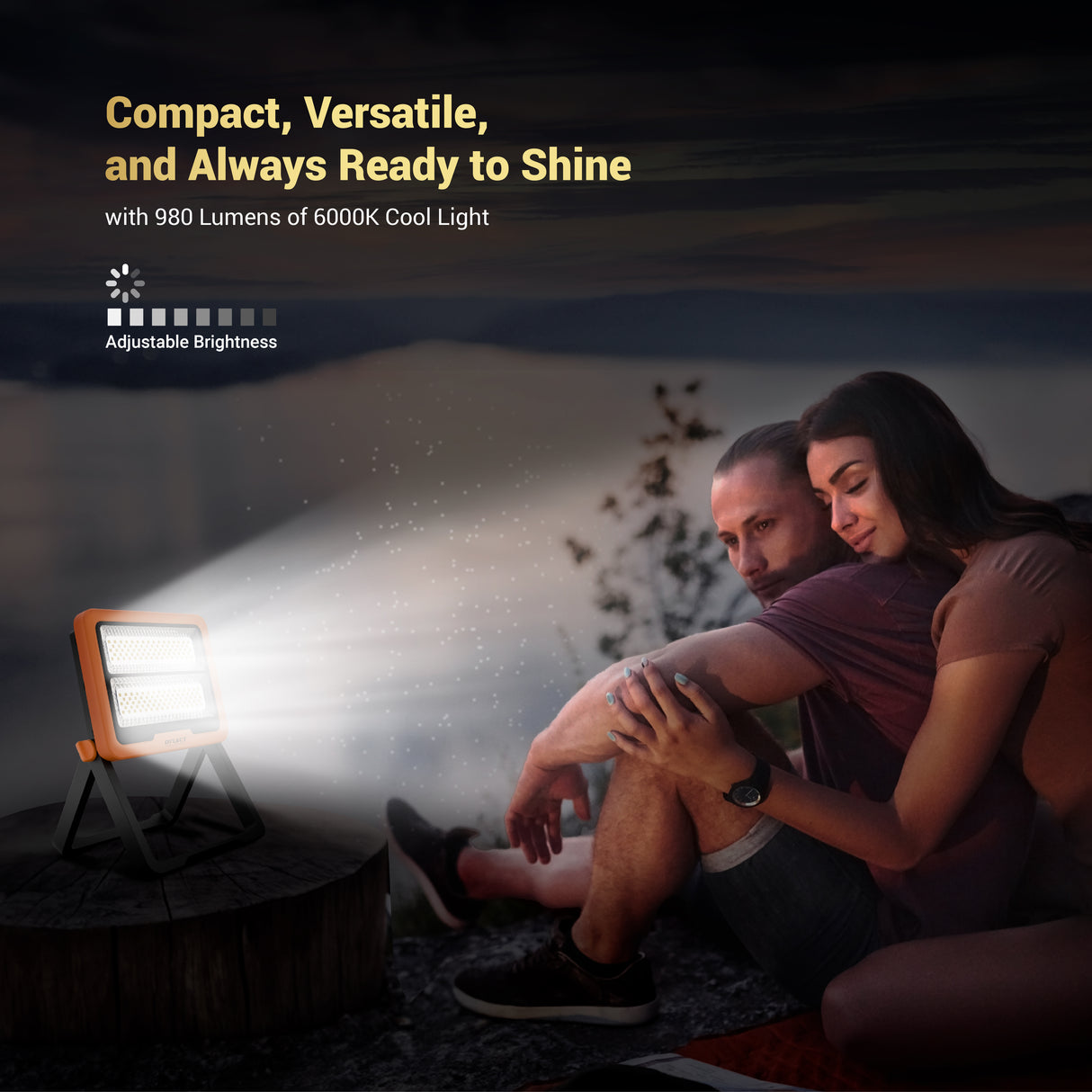 Dylect Luxe Solar Camping Light – Orange