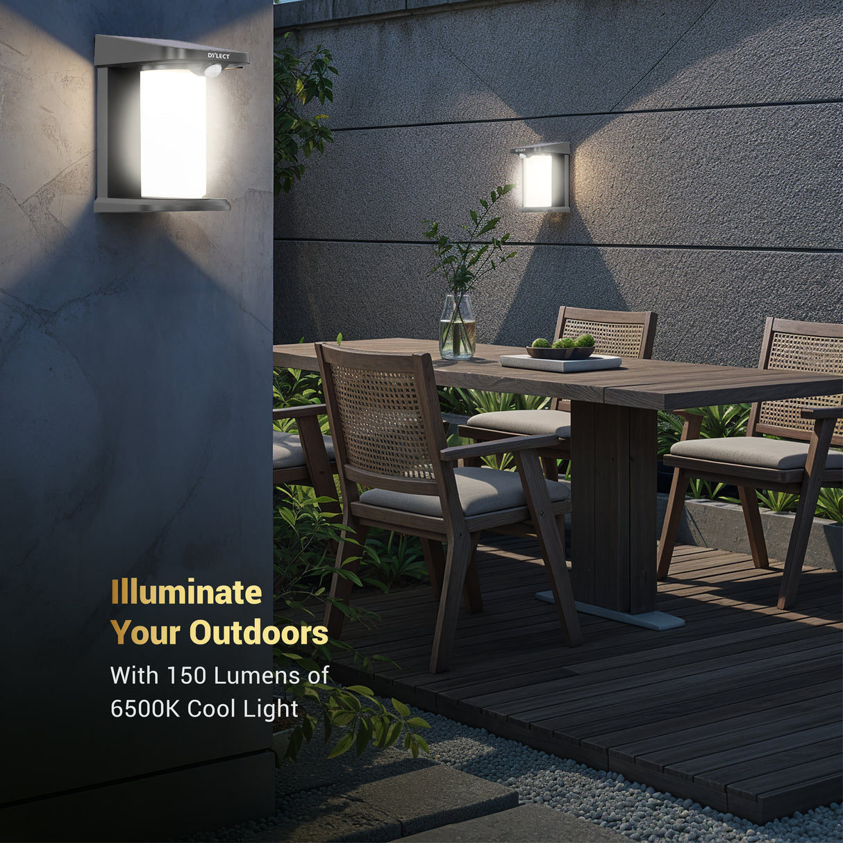 Dylect LUXE Solar Motion Wall Lantern