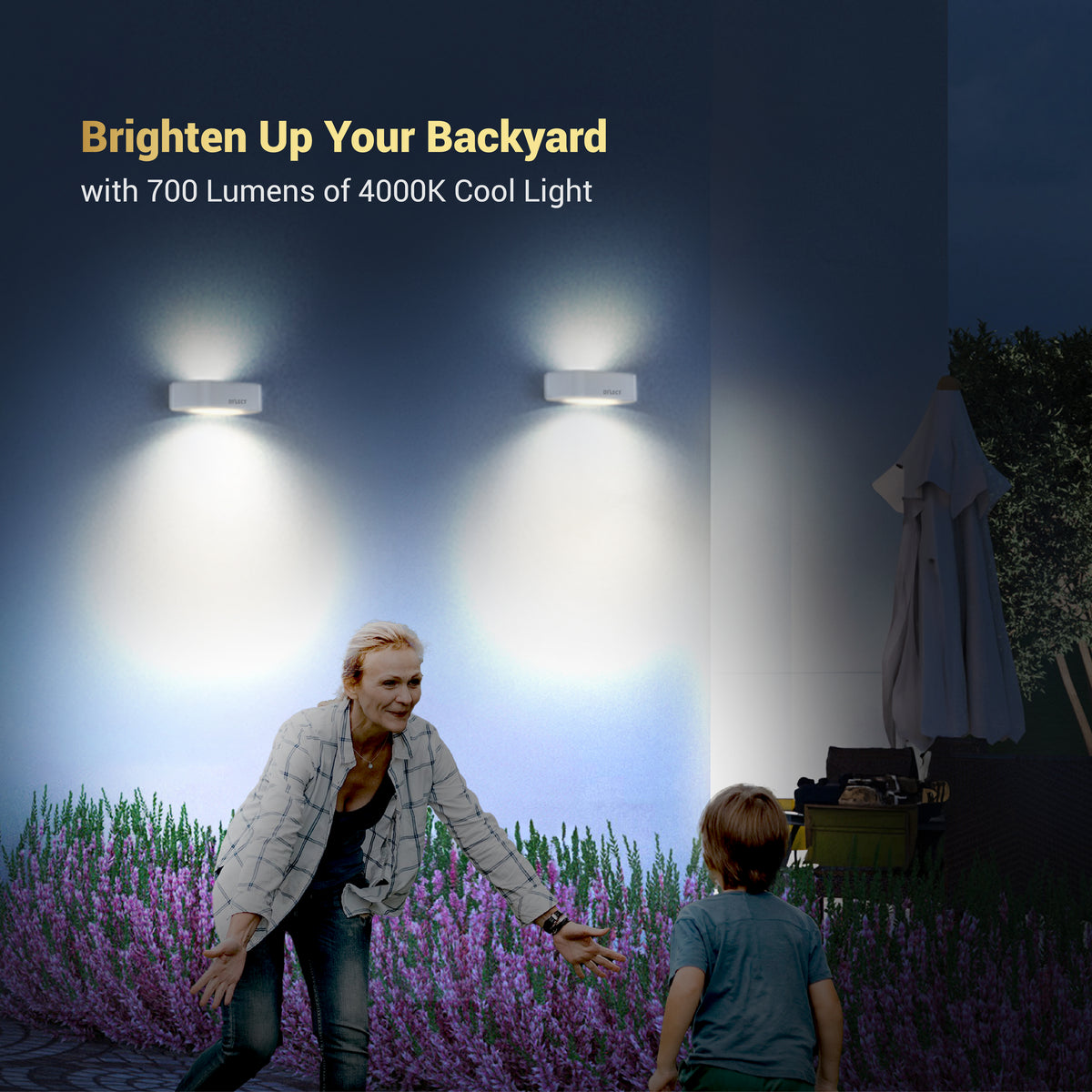 Dylect Solar LUXE Dome Up-Down Wall Light