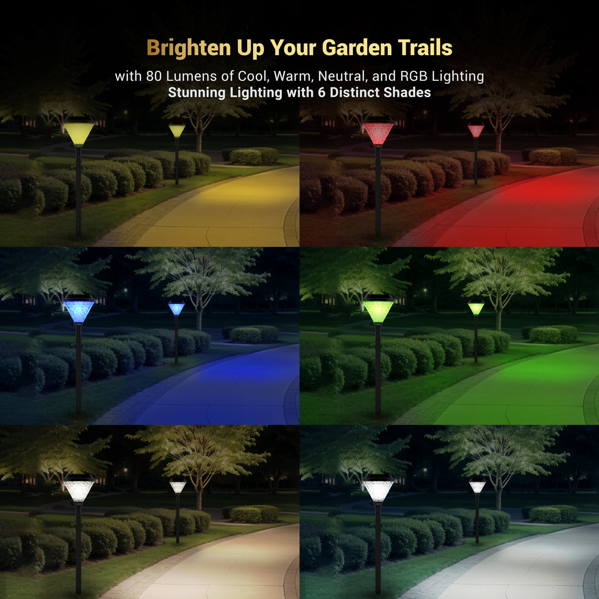 Dylect Luxe Solar Spike Garden Light - Cone Shape