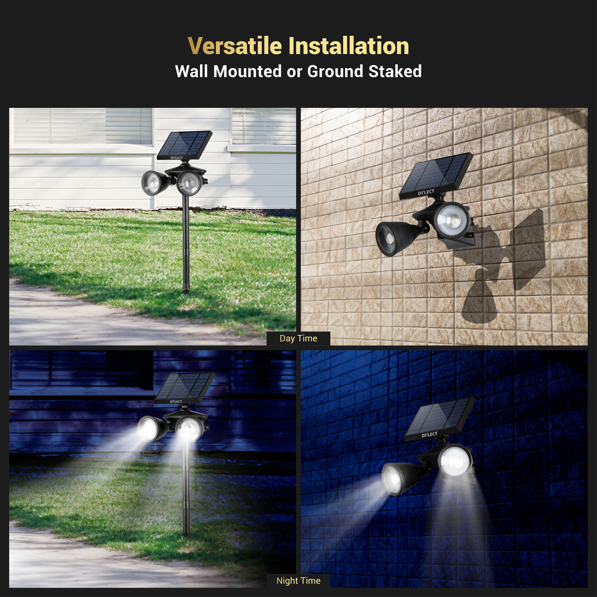 Dylect LUXE Solar Dual Head Garden Light