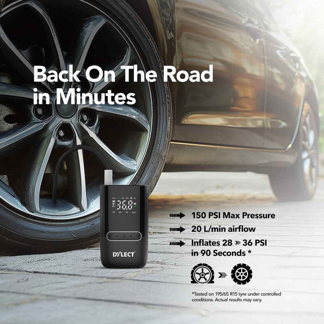 Dylect Air Dash Tyre Inflator | 5200 mAh