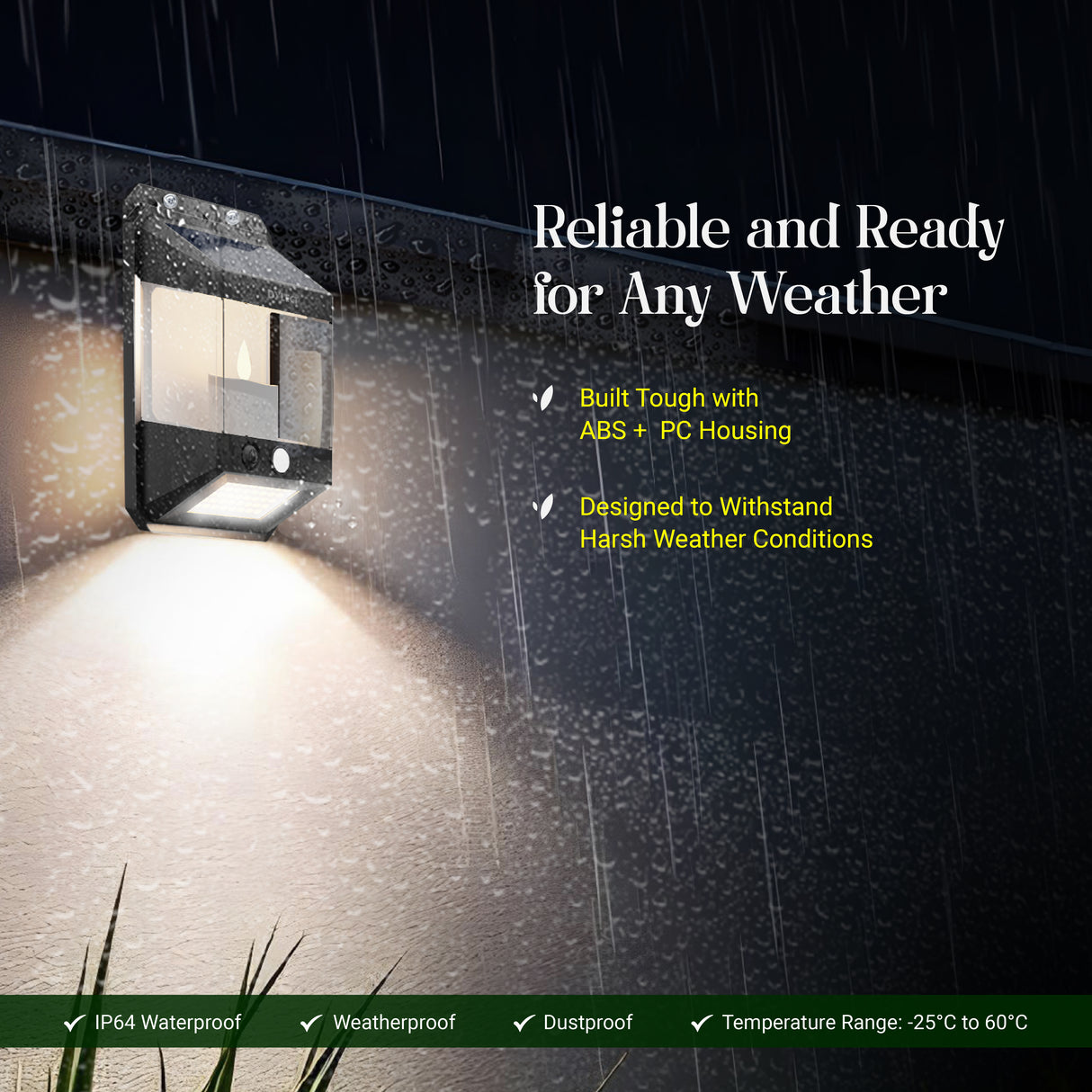 DYLECT Solar Candle Wall Light (S)