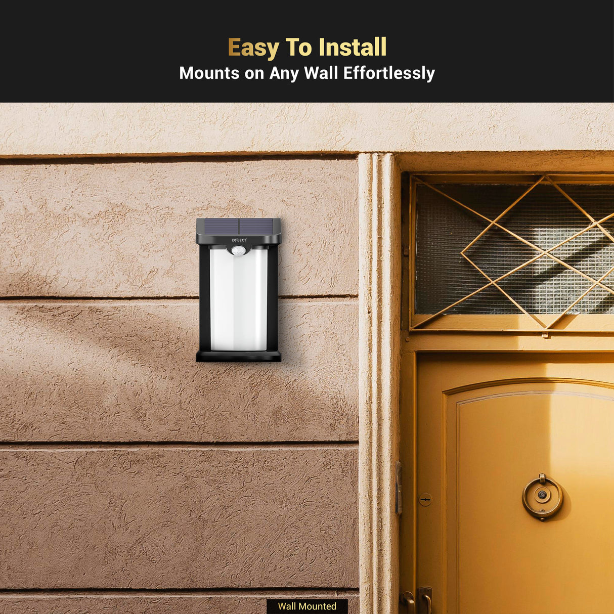 Dylect LUXE Solar Motion Wall Lantern