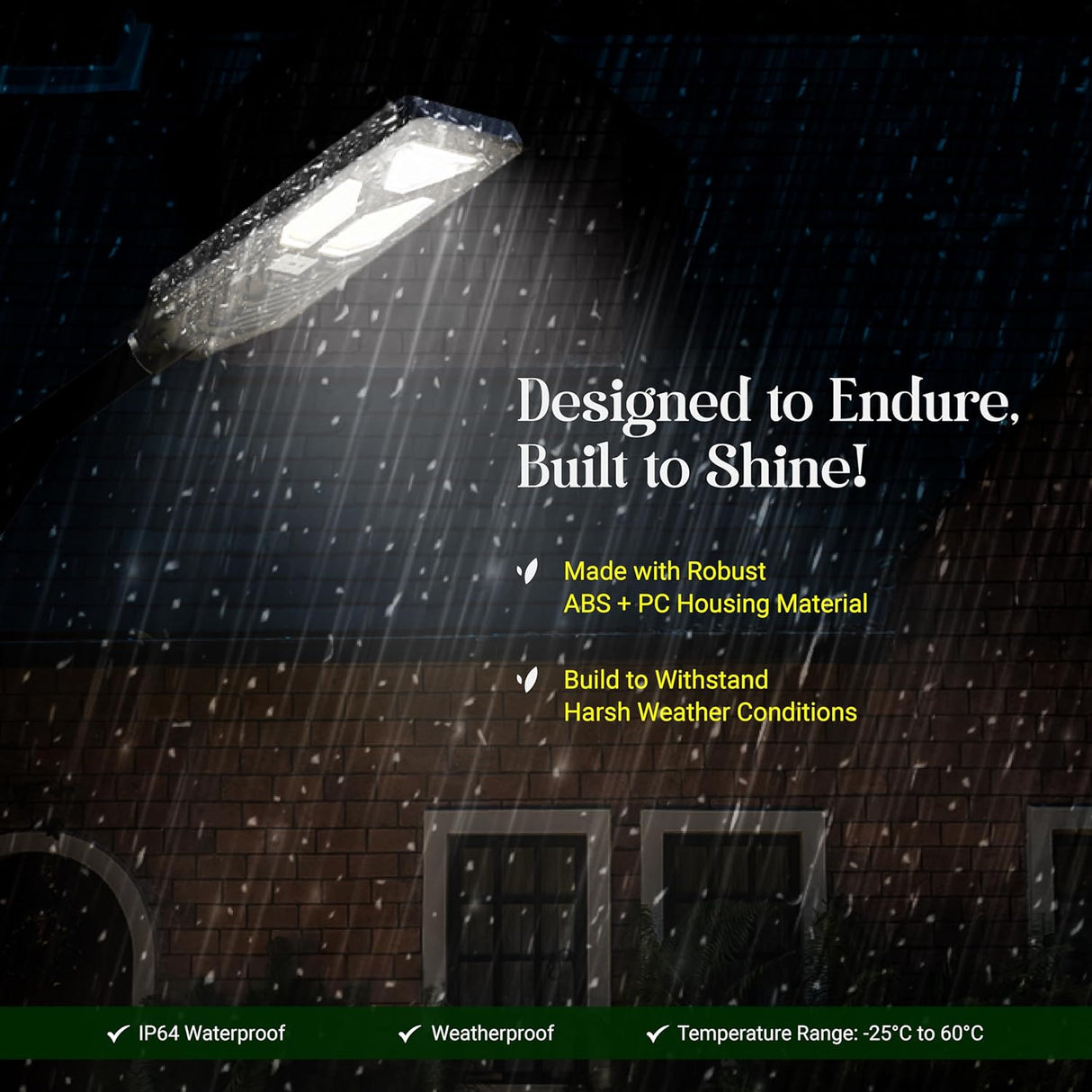 DYLECT 300W Solar Street Light with Motion Sensor