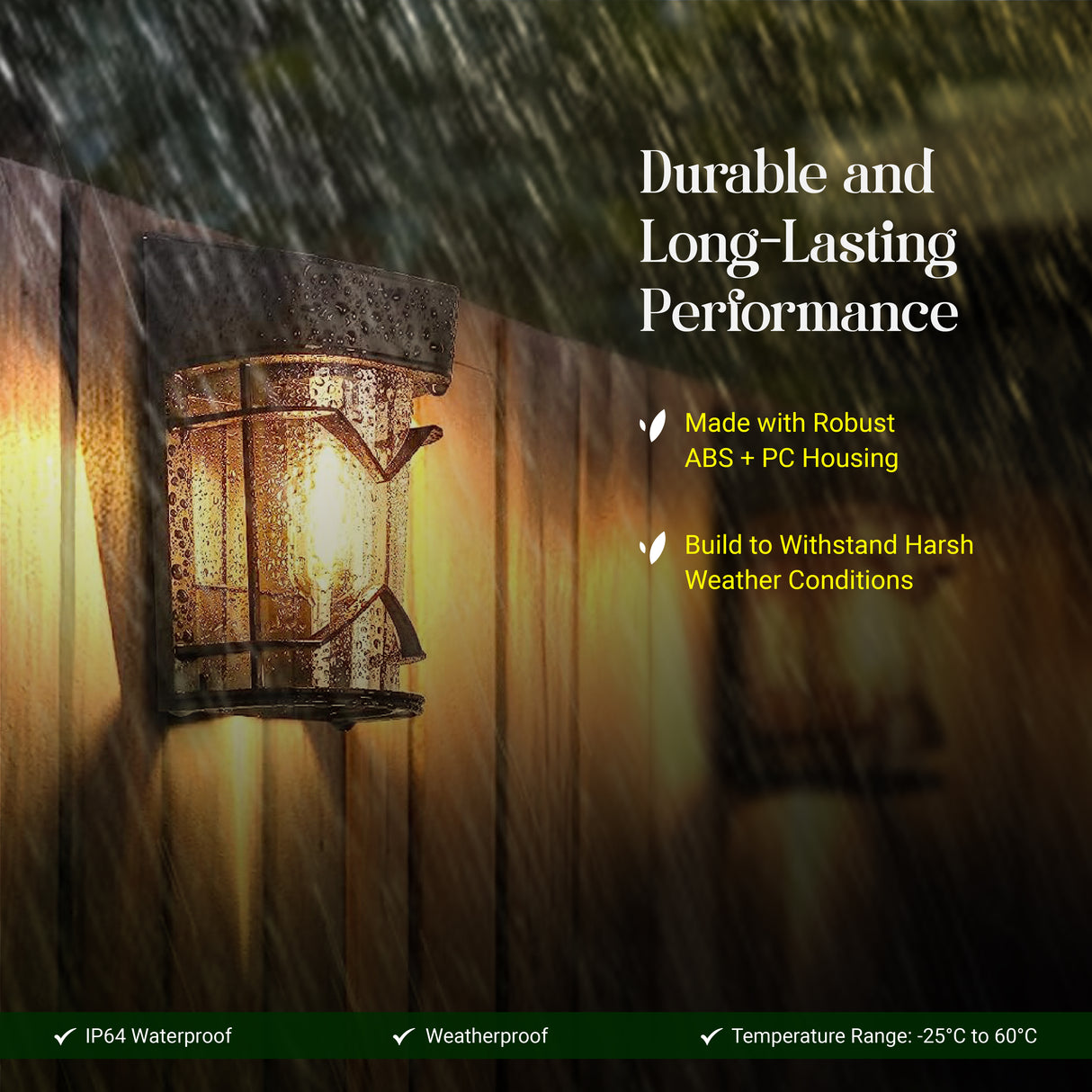 DYLECT Solar Eco Wall Sensor Lantern Light (S)