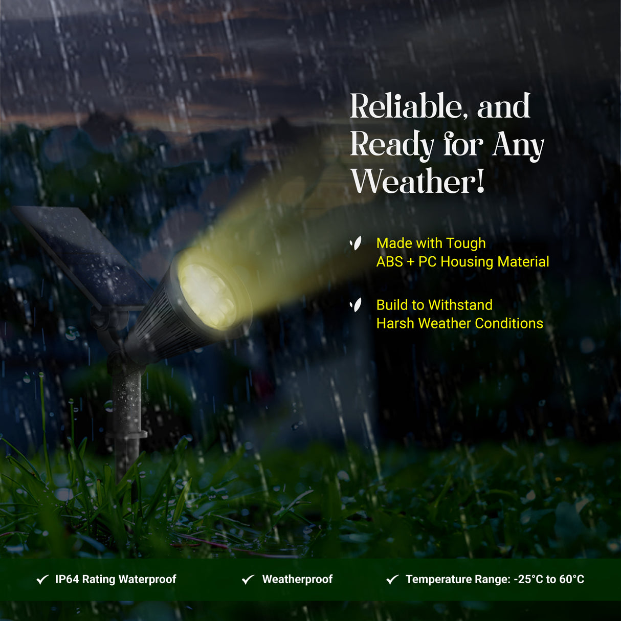 Dylect Eco Solar Landscape Spot Light (Warm White Light)