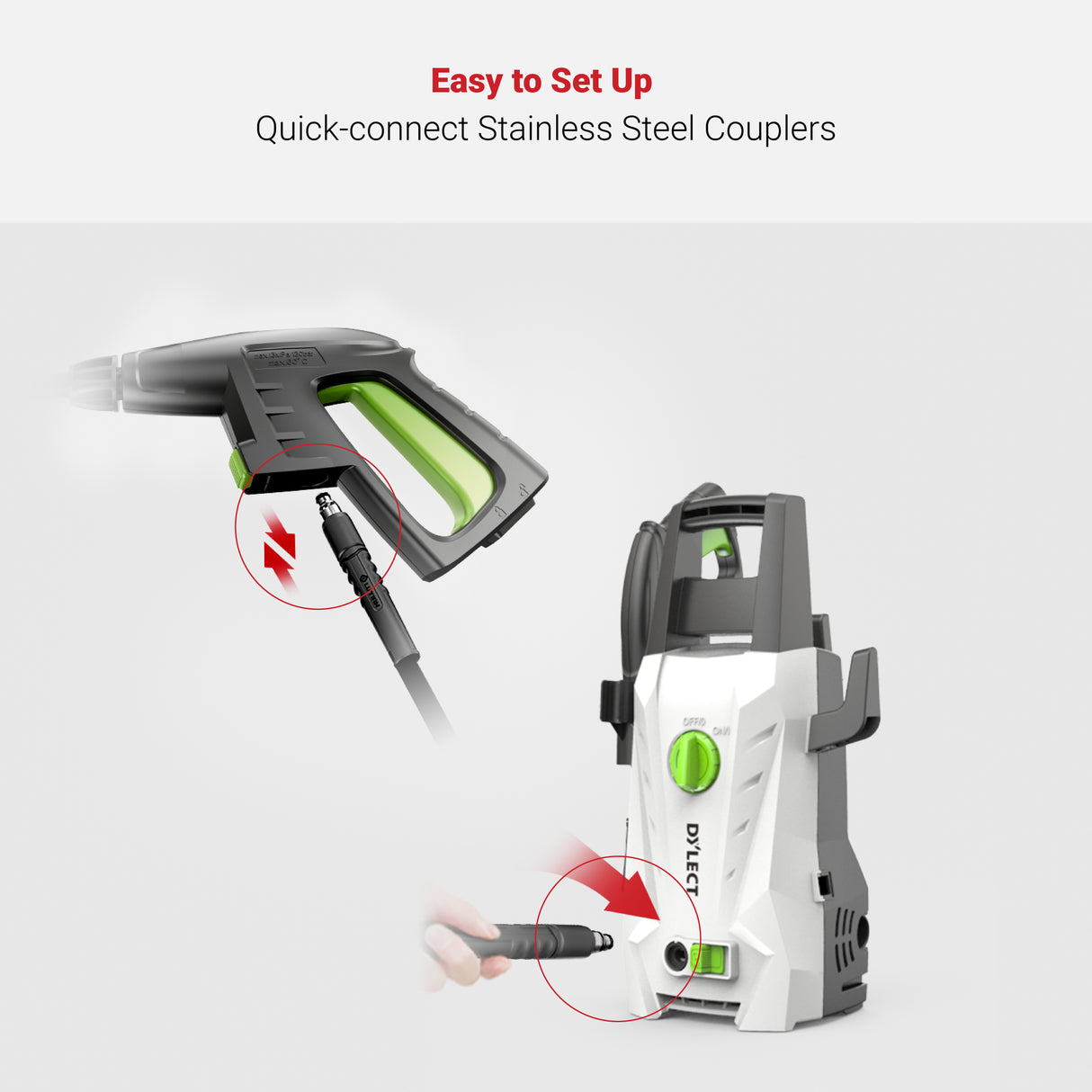 DYLECT 10M Outlet Hose Pipe for Dylect Series High Pressure Car Washers