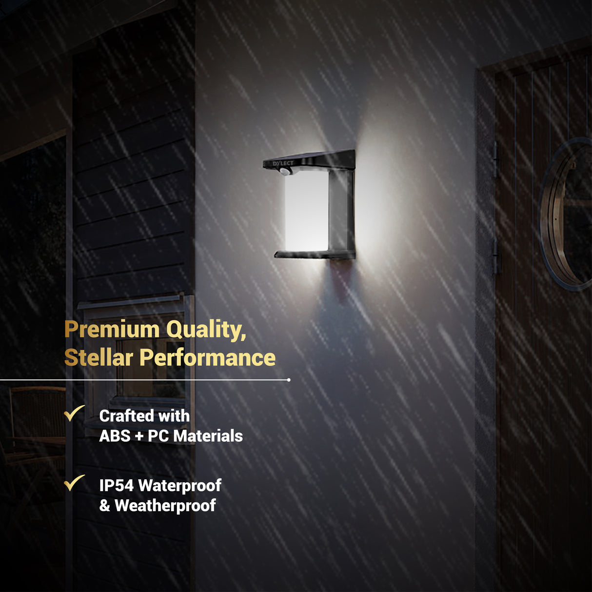 Dylect LUXE Solar Motion Wall Lantern