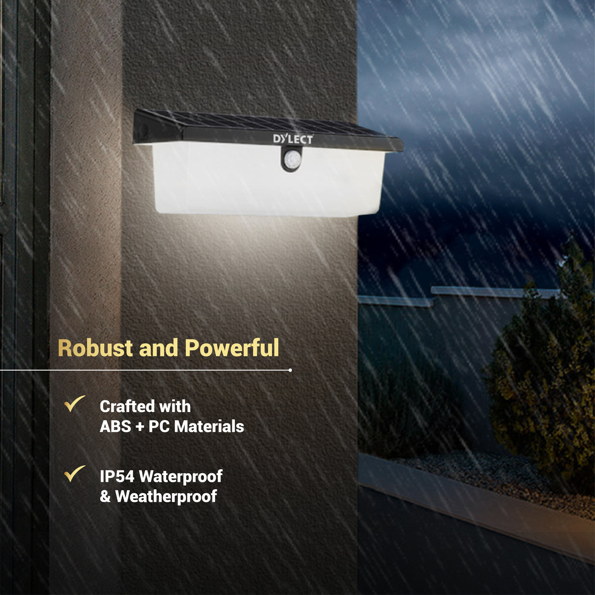 Dylect LUXE Solar Motion Wall Light