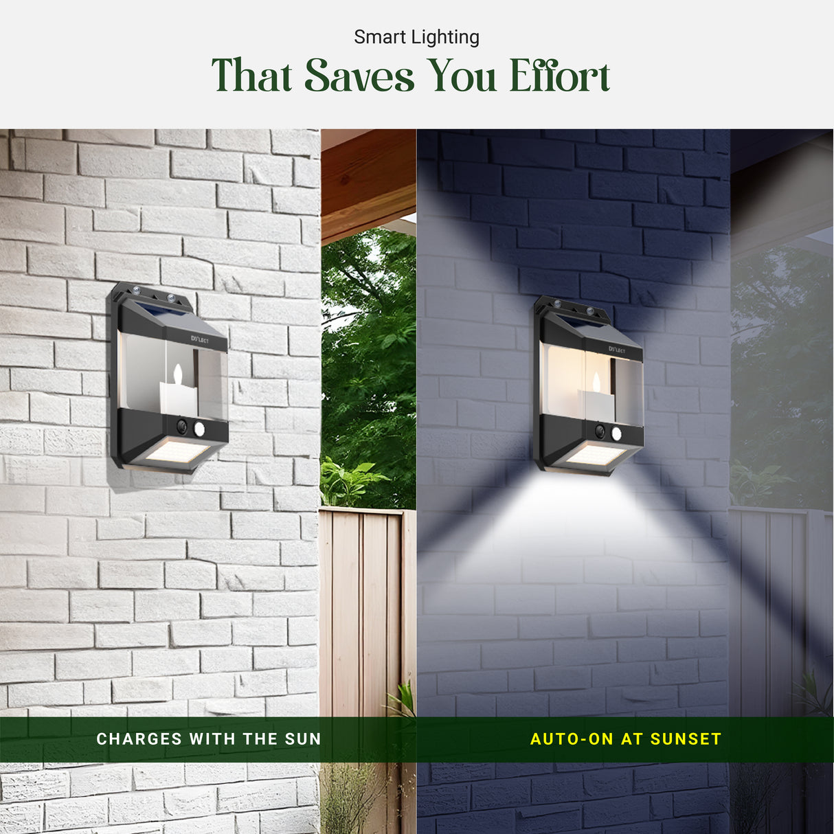 DYLECT Solar Candle Wall Light (S)