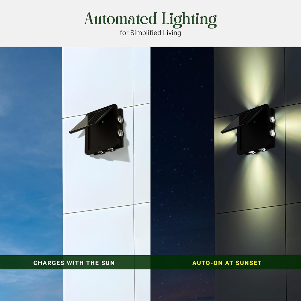 Dylect Eco Solar LED Wall Washer Light (4 Direction Beam Projection)