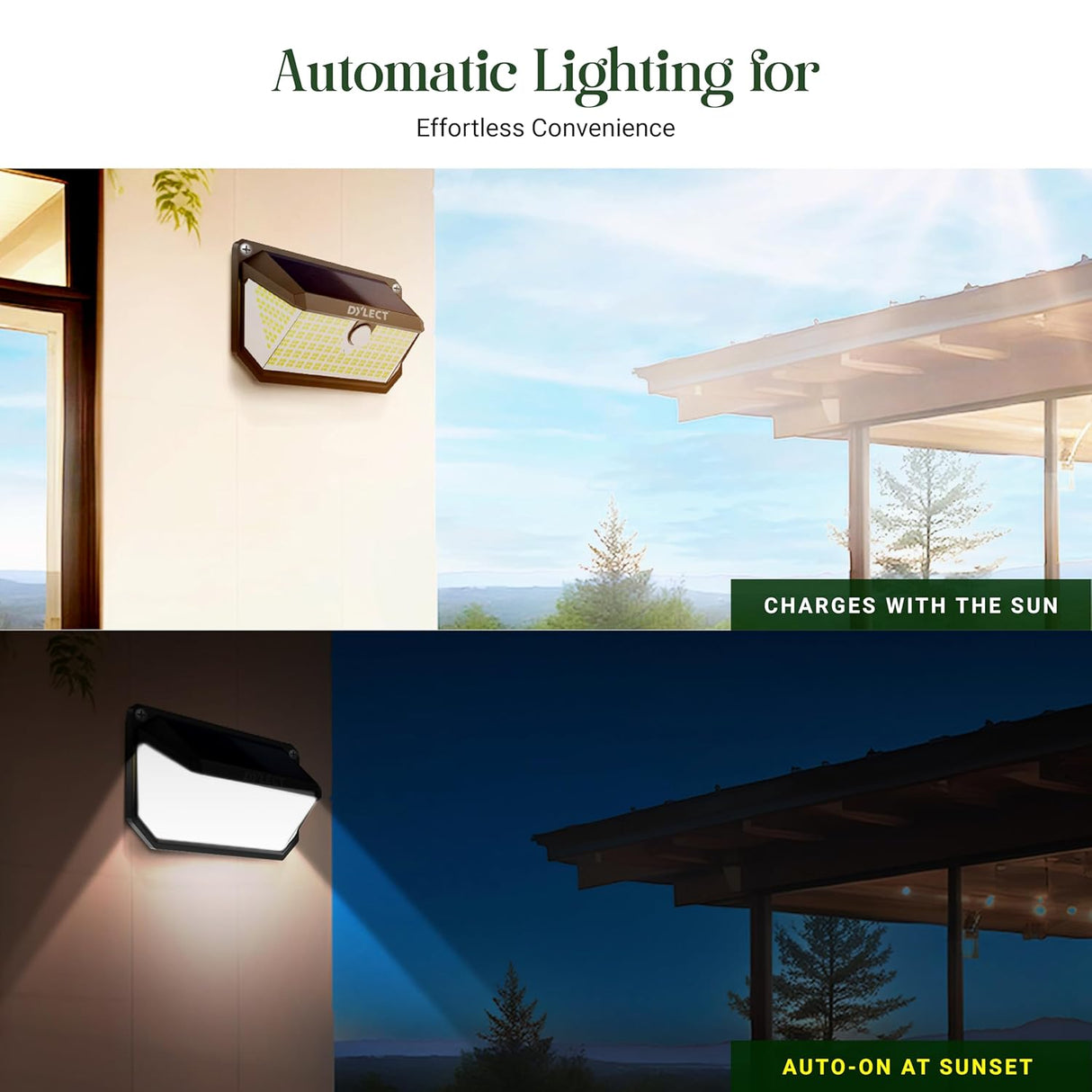 DYLECT Solar Eco Wall Sensor Light (420lm)