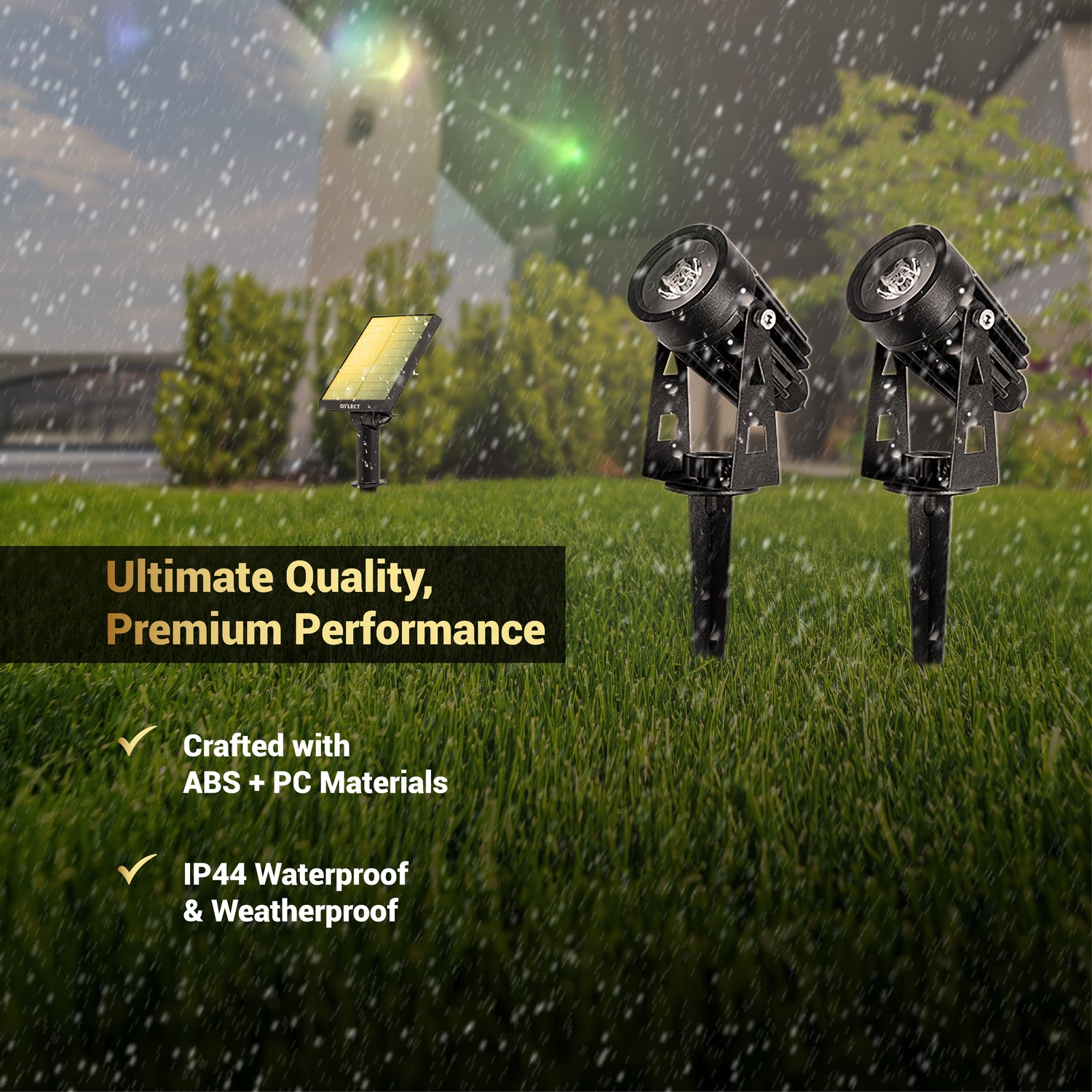 Dylect LUXE Solar Dual Head Spotlight