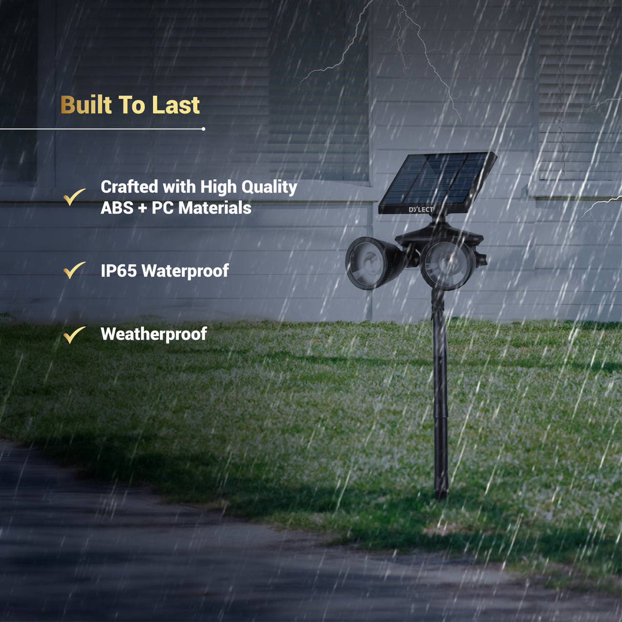 Dylect LUXE Solar Dual Head Garden Light