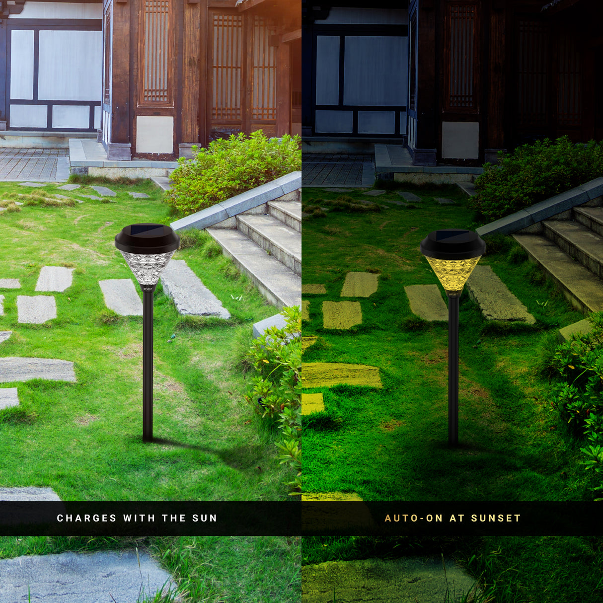 Dylect Luxe Solar Spike Garden Light - Cone Shape