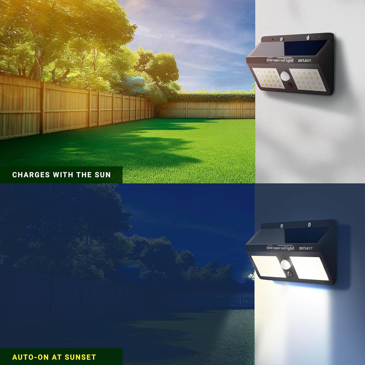 Dylect Eco Solar Integrated Circuit COB Wall Light