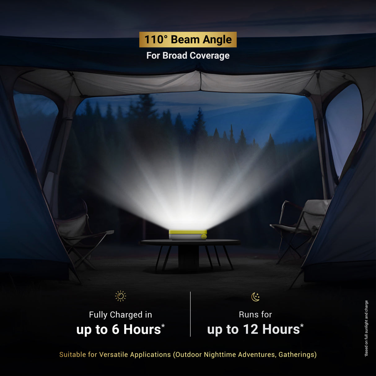 Dylect Luxe Solar Camping Light – Green