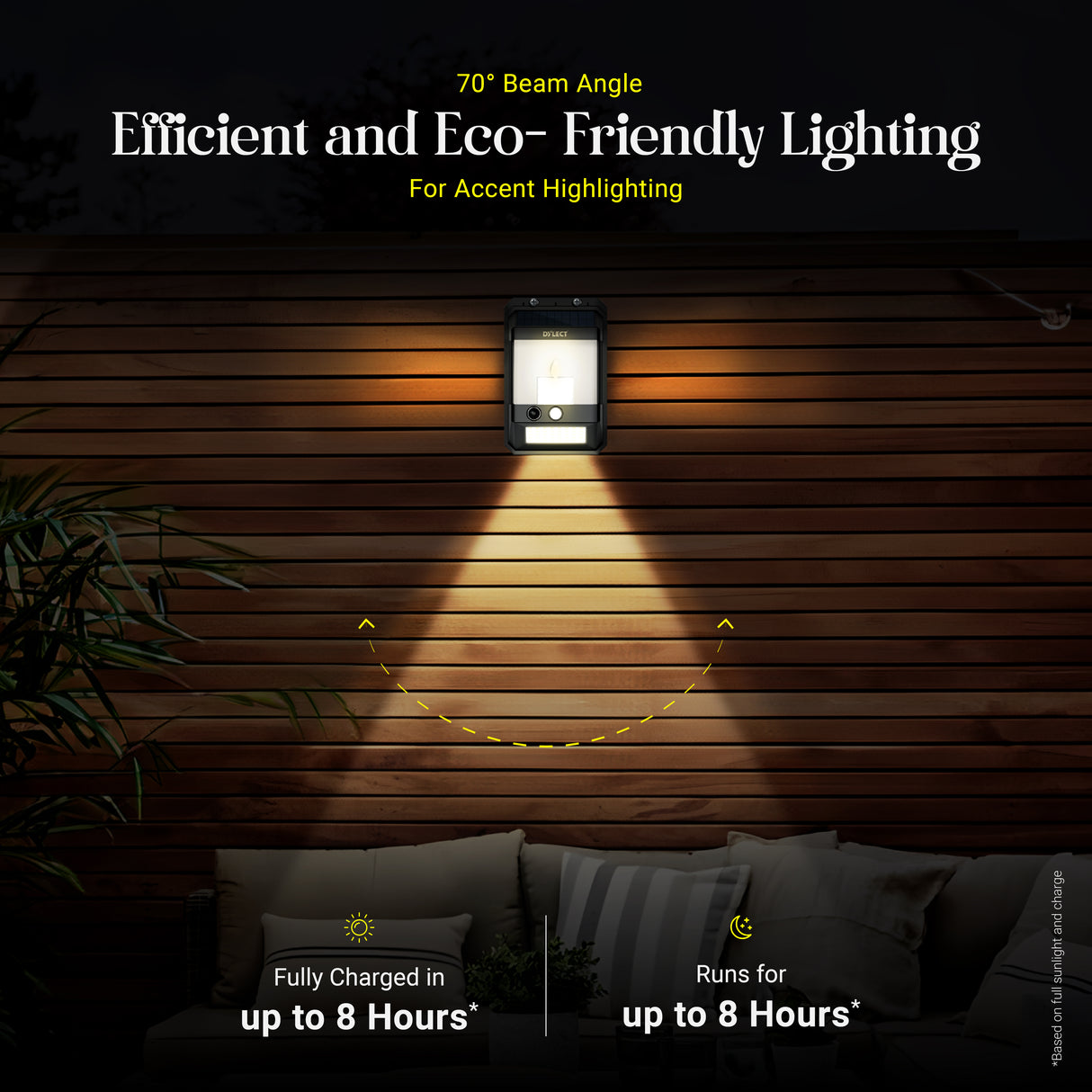 DYLECT Solar Candle Wall Light (S)