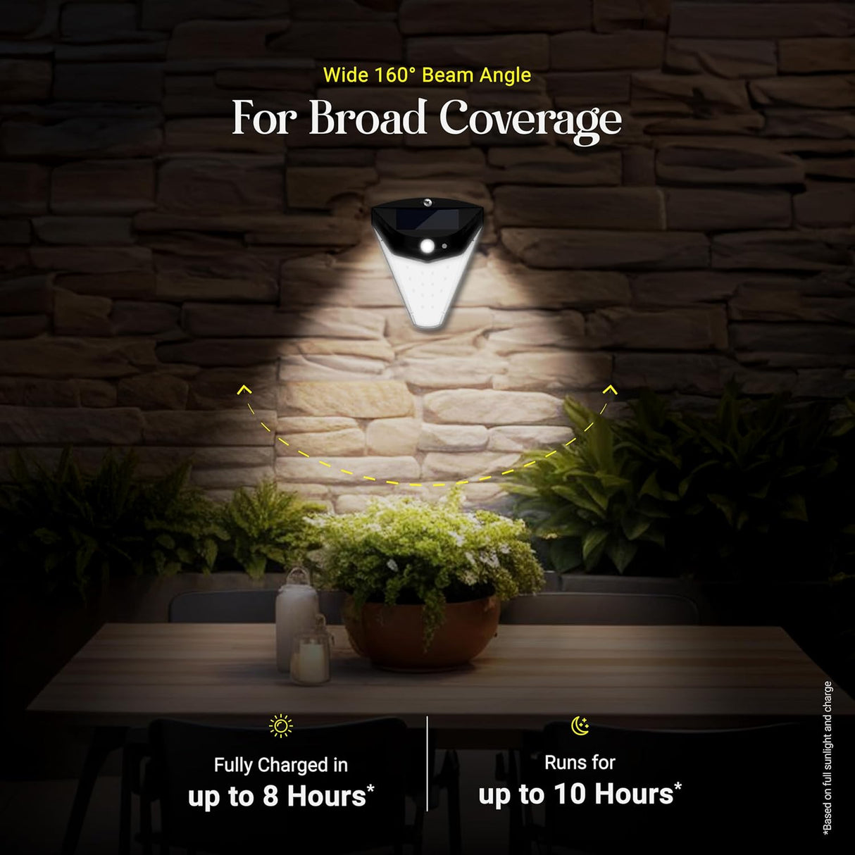 DYLECT Solar Diamond Slim Wall Light (S)