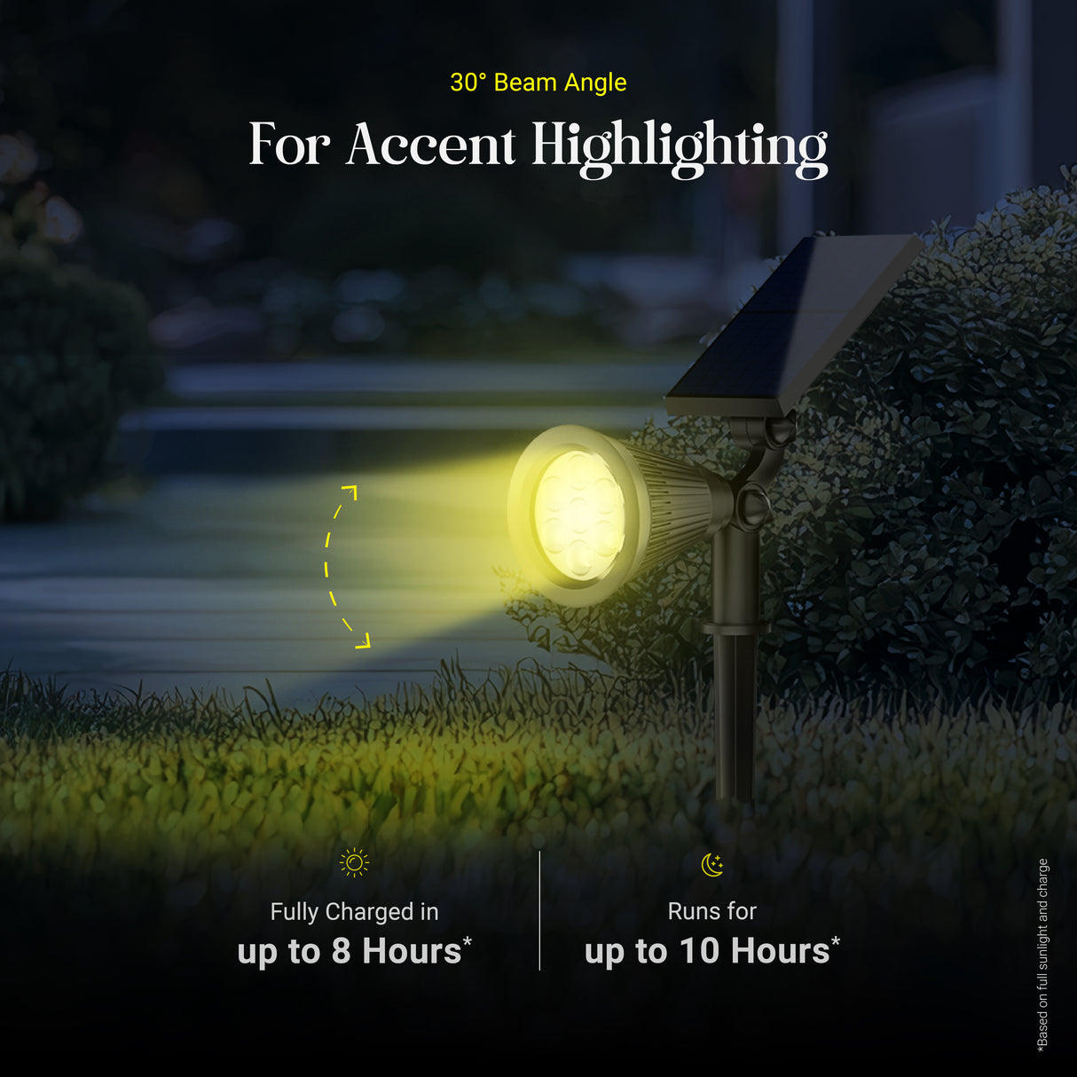 Dylect Eco Solar Landscape Spot Light (Warm White Light)