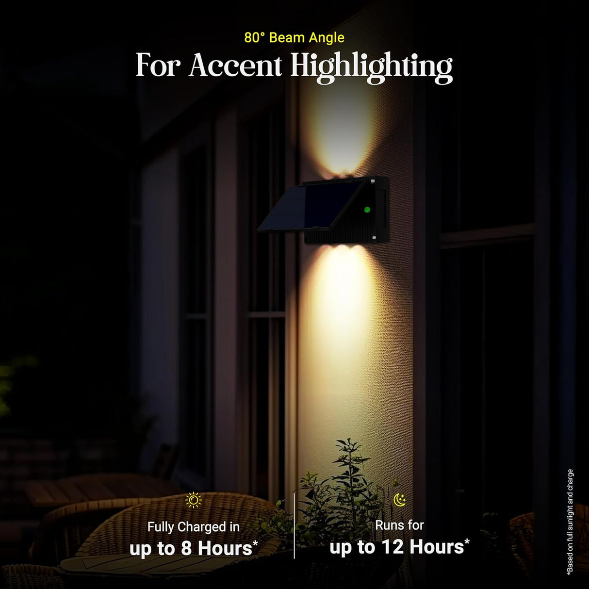 Dylect Eco Solar LED Wall Washer Light (2 Direction Beam Projection)