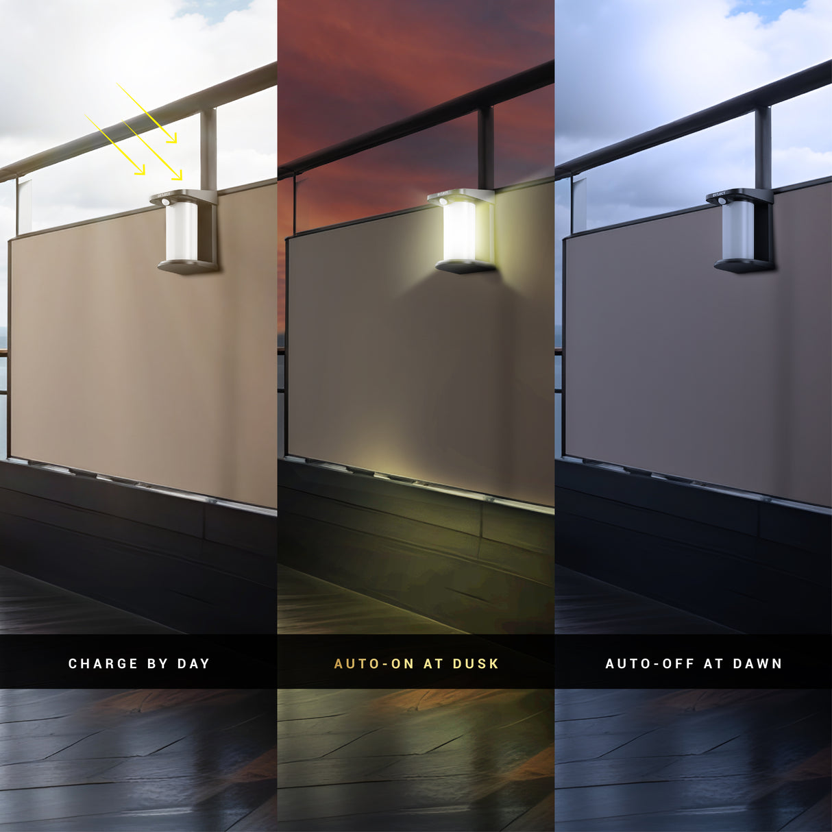 Dylect LUXE Solar Motion Wall Lantern