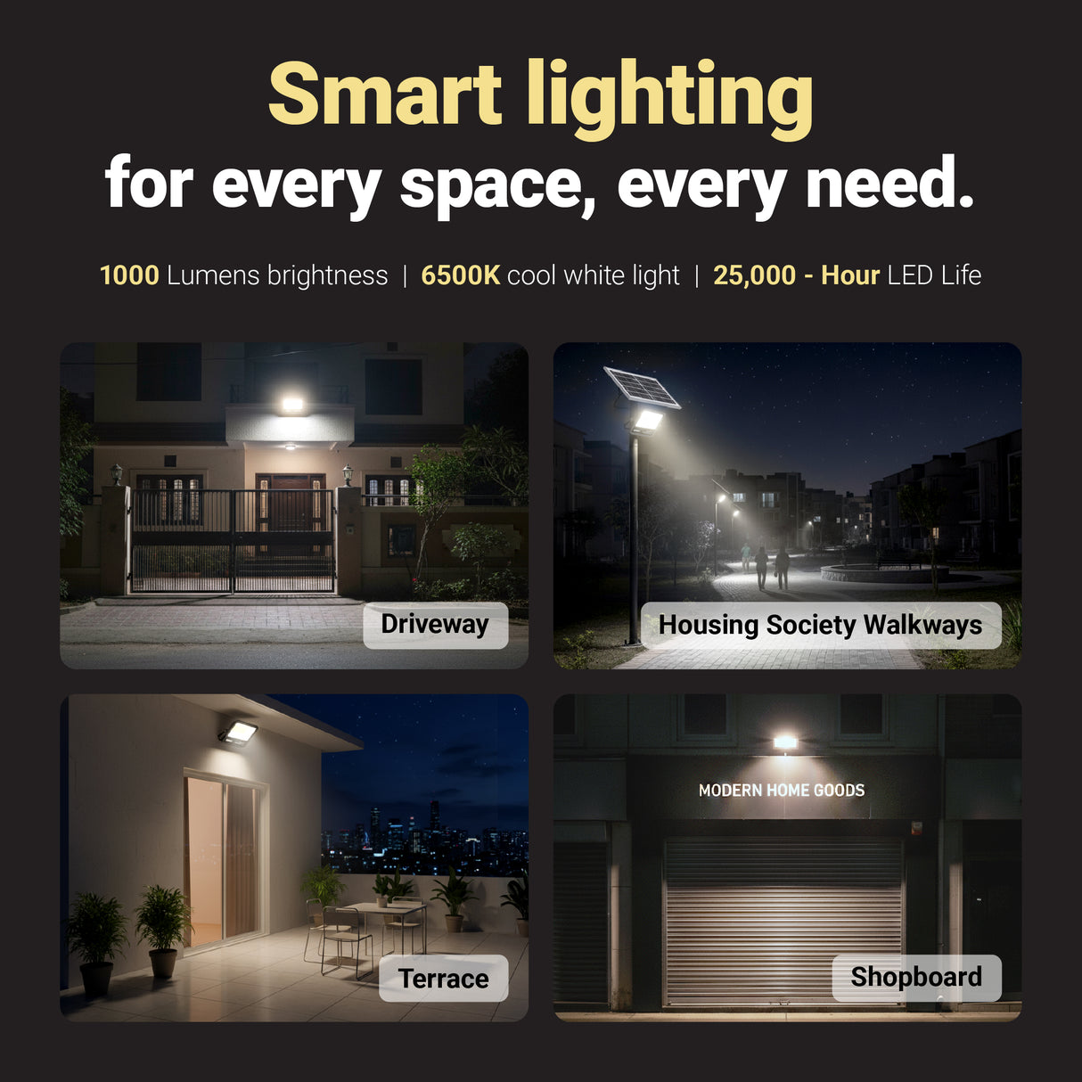 Dylect Eco Solar 60W Flood Light