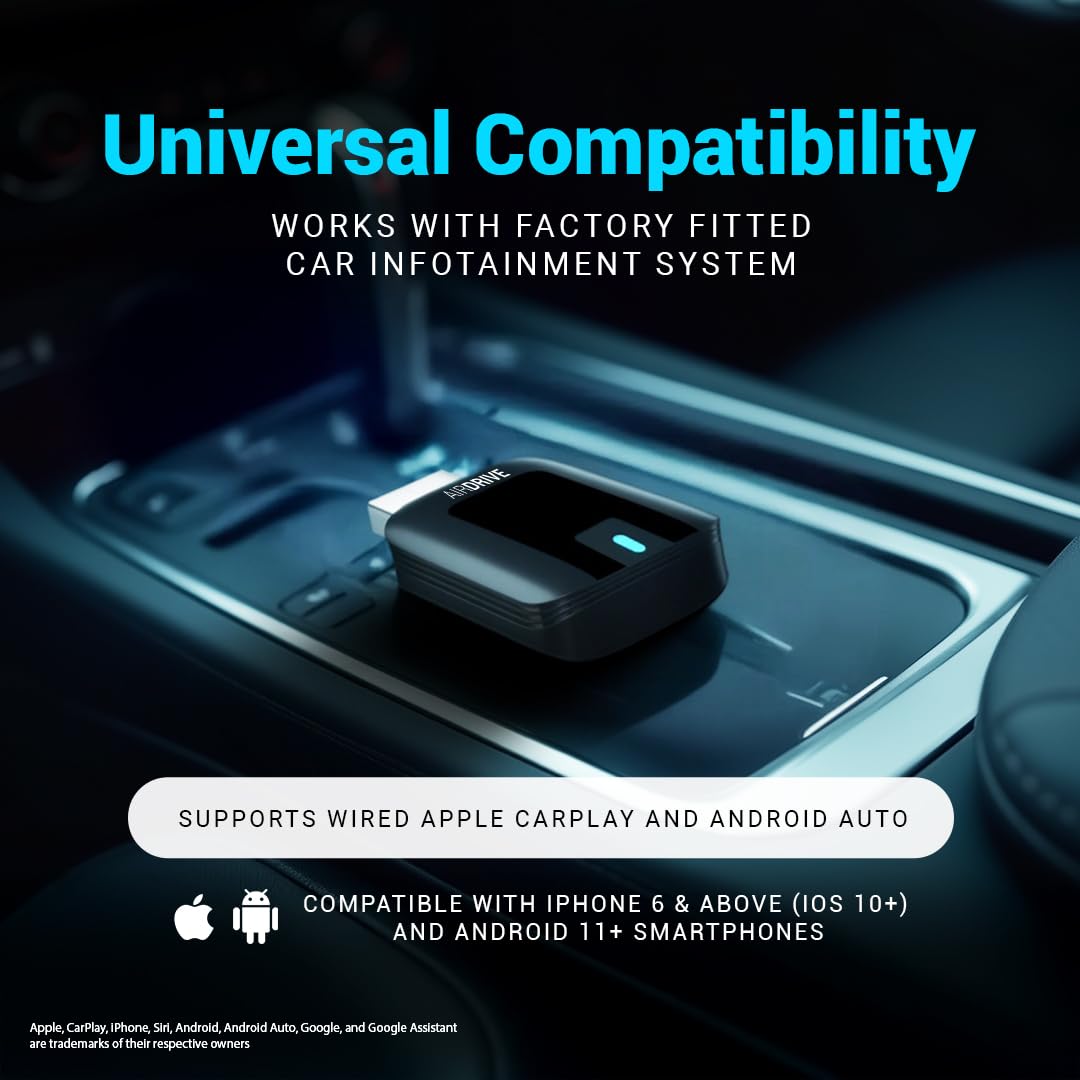 Dylect® AirDrive Wireless CarPlay & Android Auto Adapter