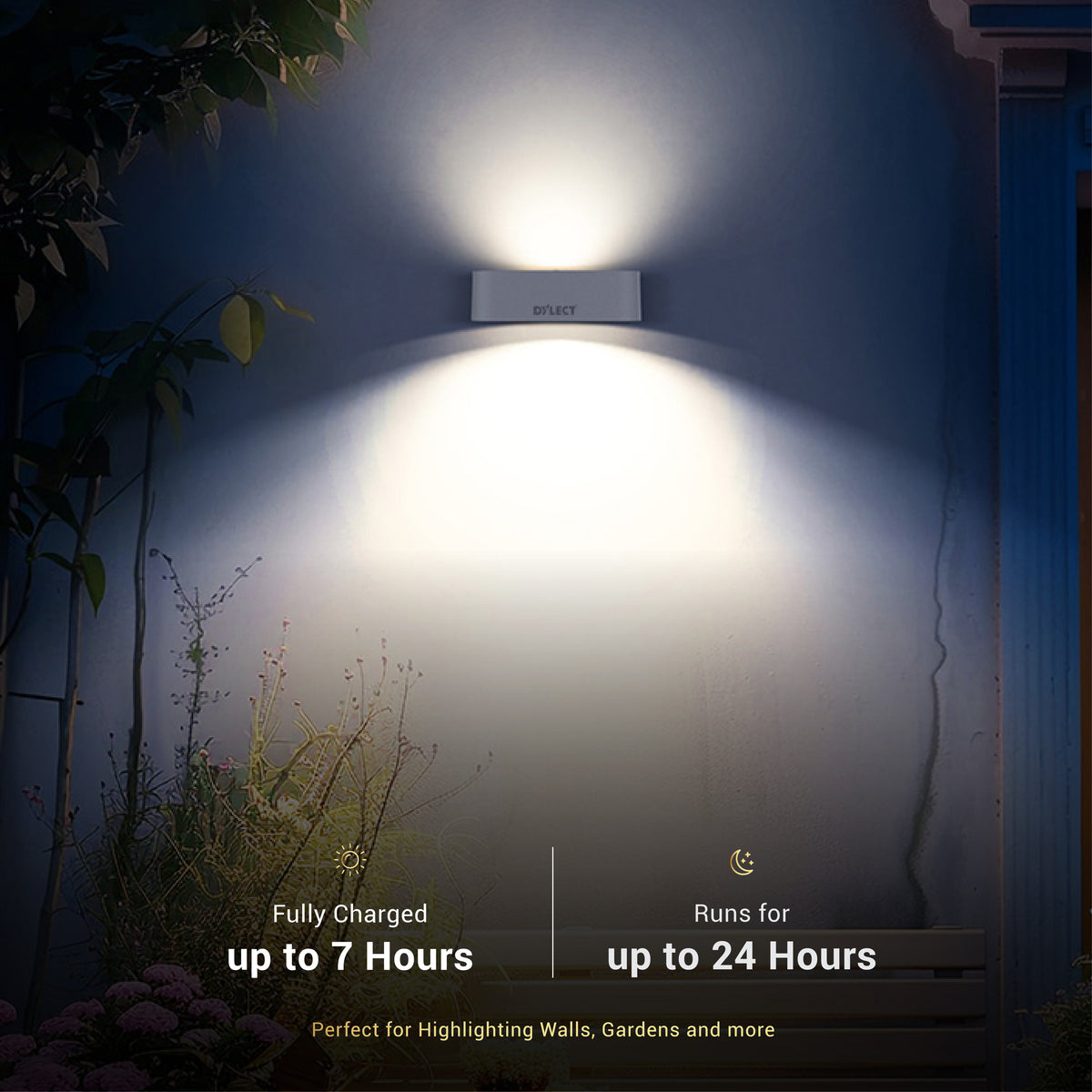 Dylect Solar LUXE Dome Up-Down Wall Light
