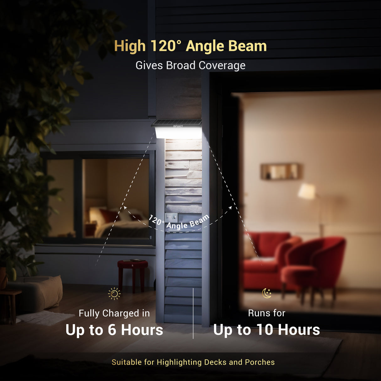 Dylect LUXE Solar Motion Wall Light