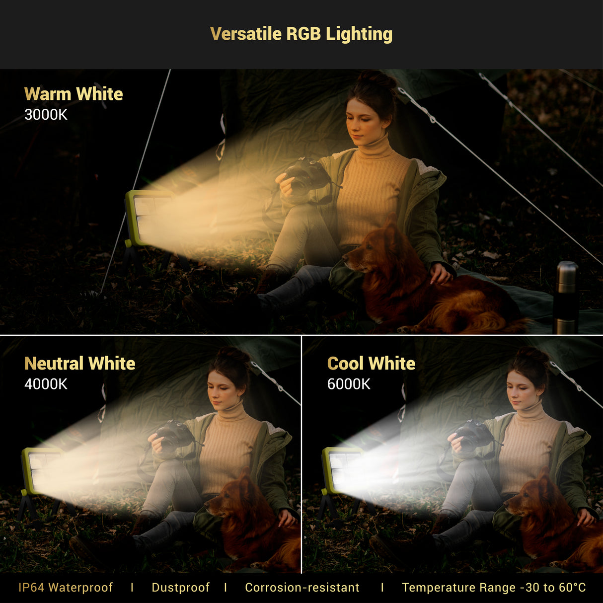 Dylect Luxe Solar Camping Light – Green