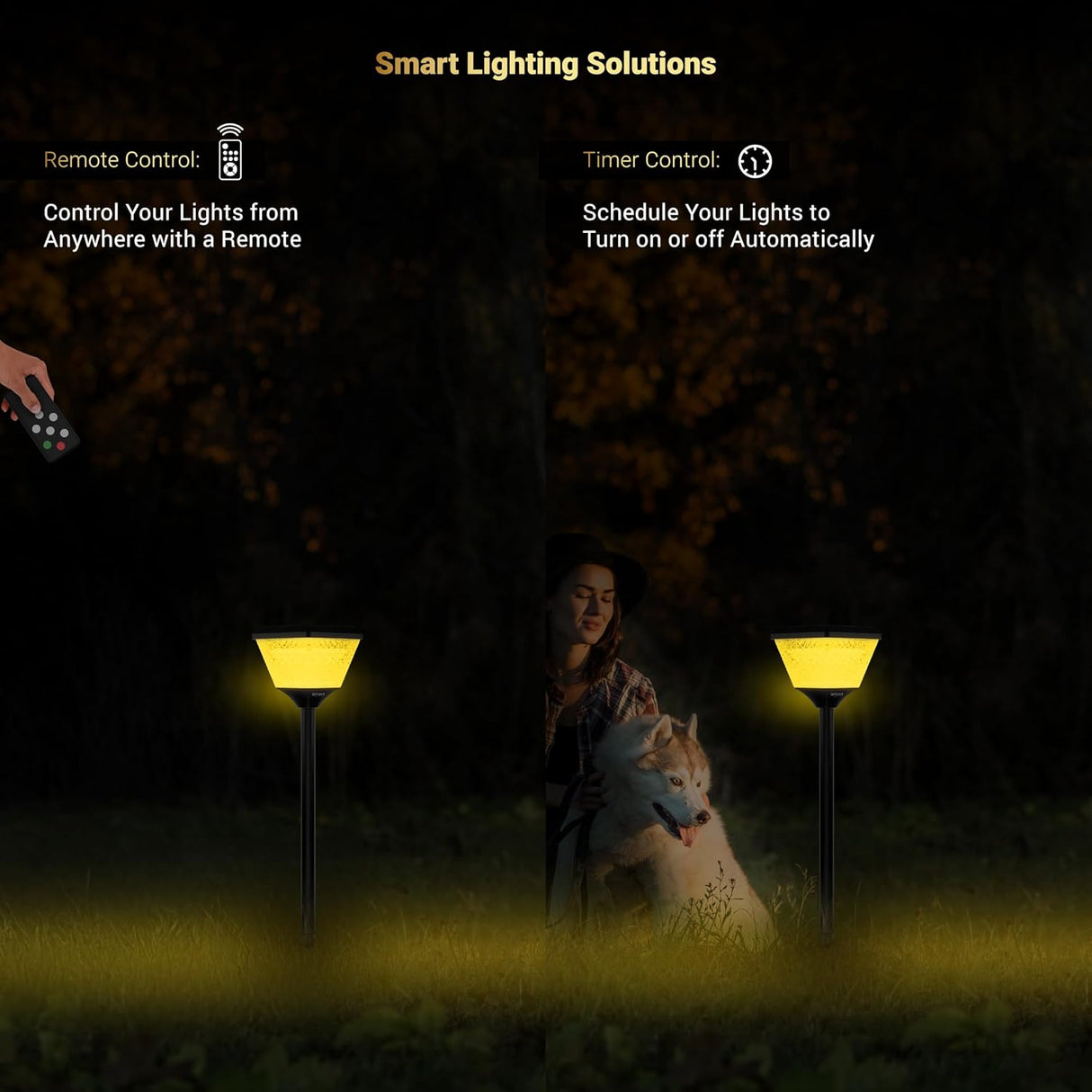 Dylect Luxe Solar Spike Garden Light - Pyramid Shape (Small)