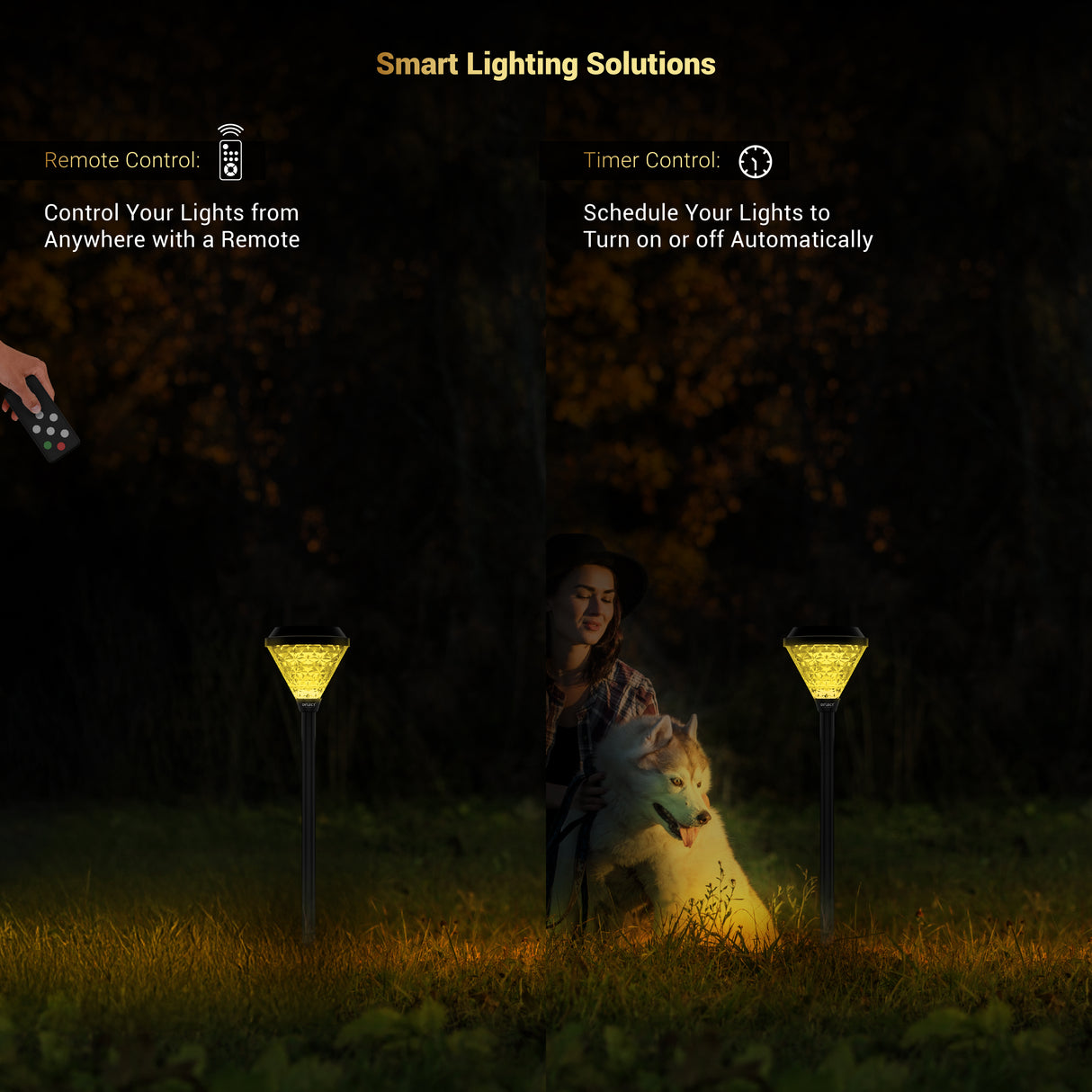 Dylect Luxe Solar Spike Garden Light - Cone Shape