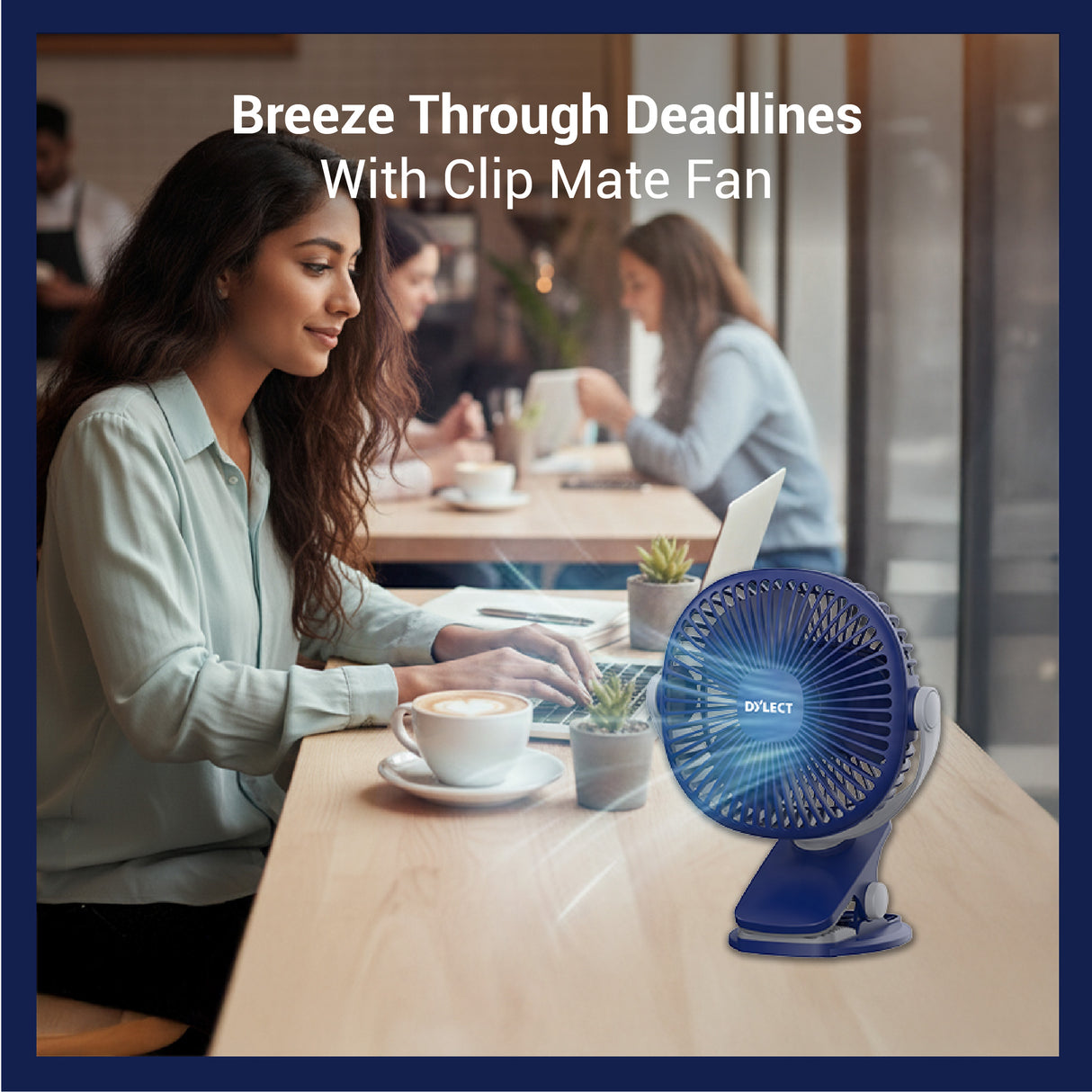 Dylect Briza Clipmate fan — Imperial Blue