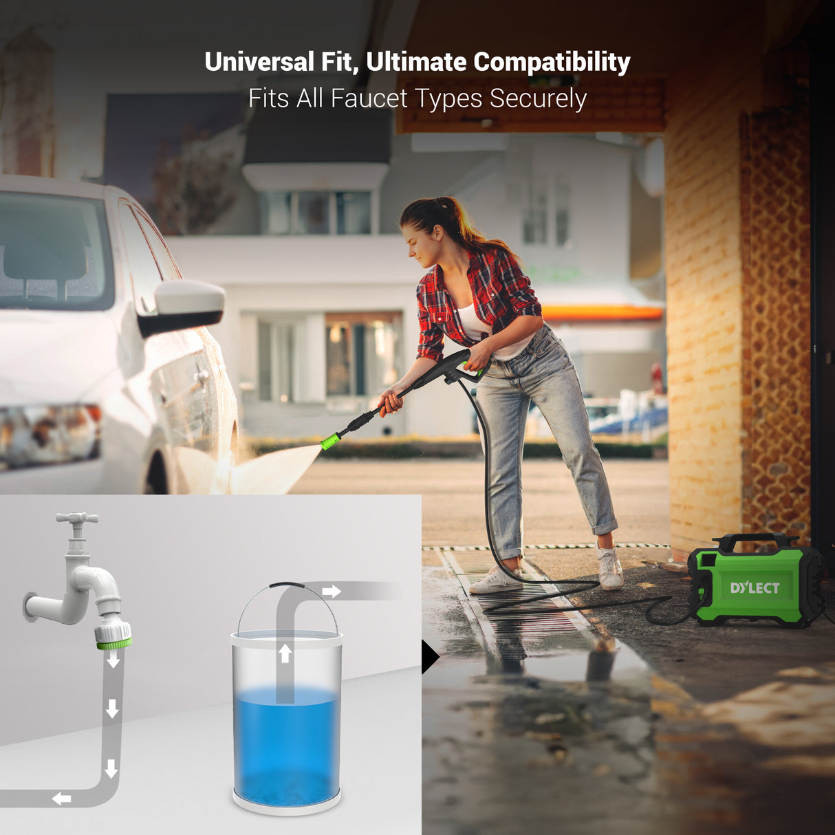 DYLECT High Pressure Washer Tap Adapter (Universal)