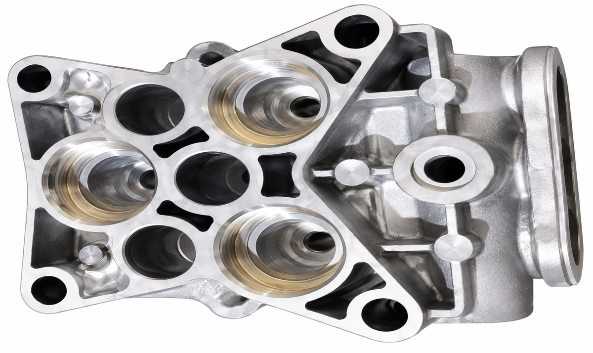 Dylect® Force Pressure Washer Pump Body (Processed) – Aluminum Die-Cast Alloy, 83×75×21 mm