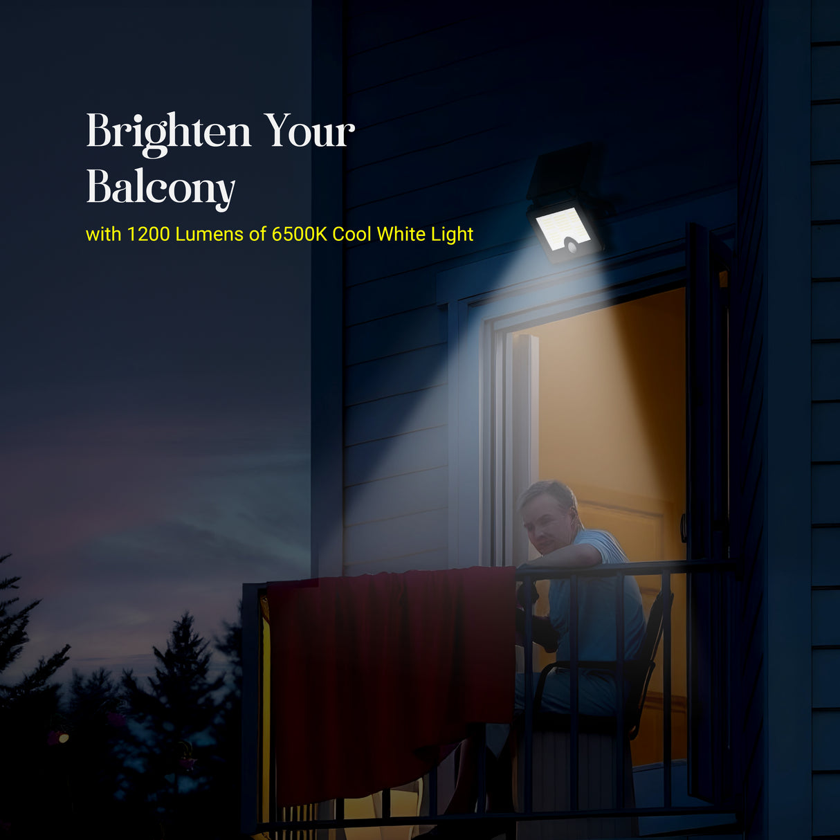 Dylect Eco Solar Flood Light with Adjustable Solar Panel - Medium