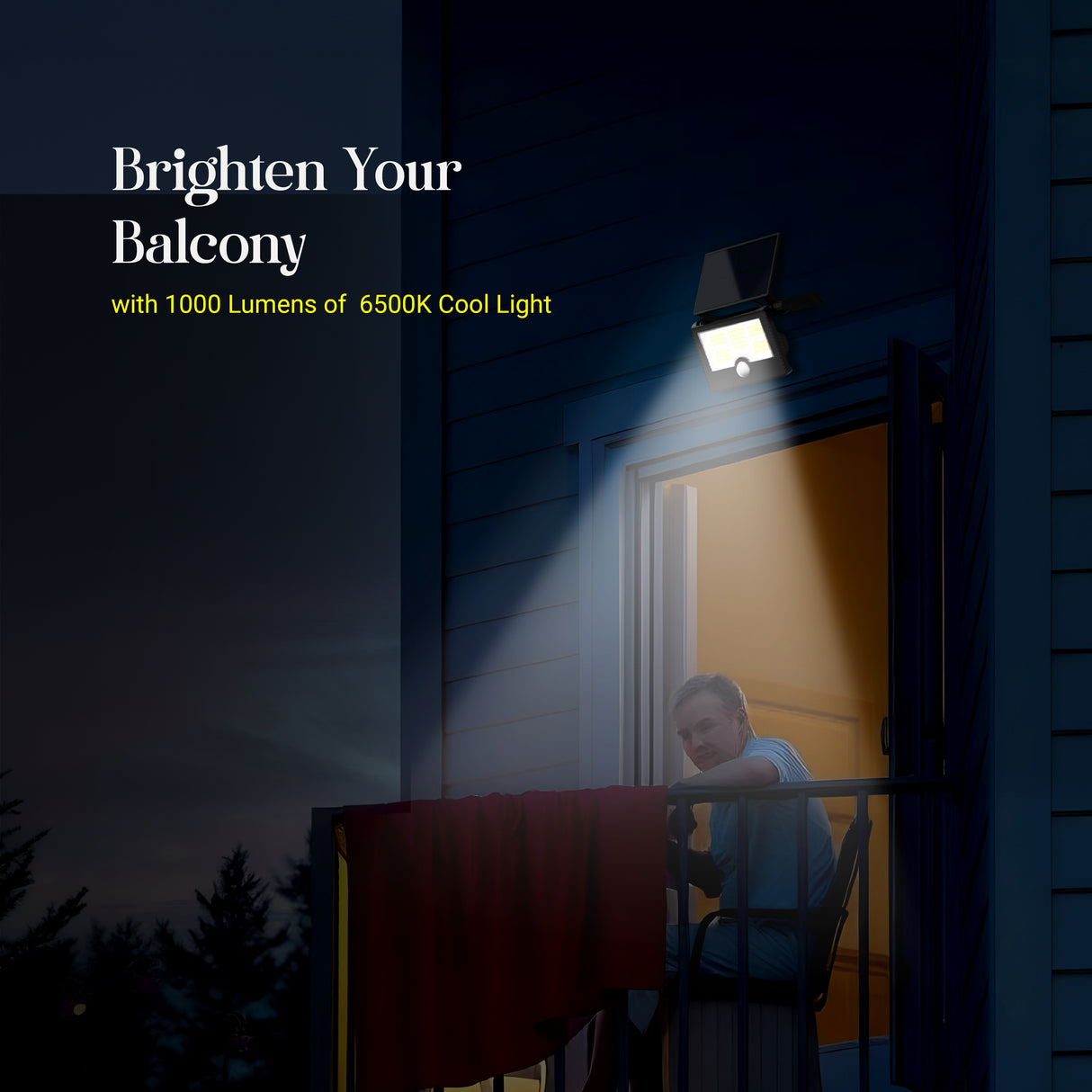 Dylect Eco Solar Flood Light with Adjustable Solar Panel - Small