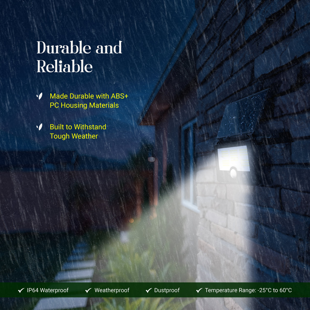 Dylect Eco Solar Flood Light with Adjustable Solar Panel - Small