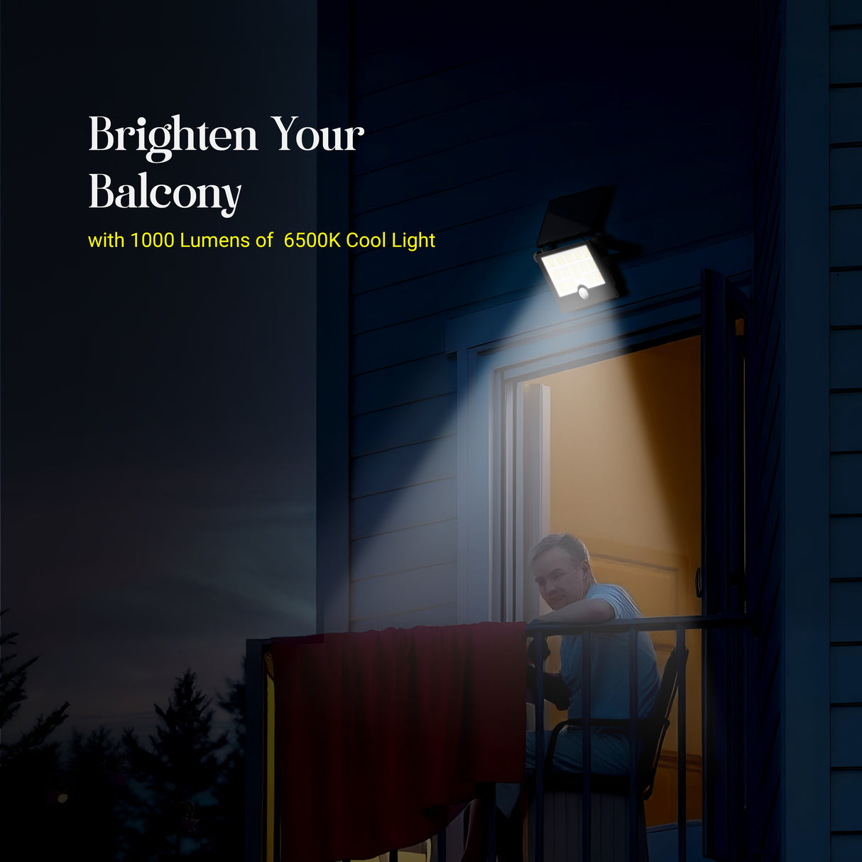 Dylect Eco Solar Flood Light with Adjustable Solar Panel