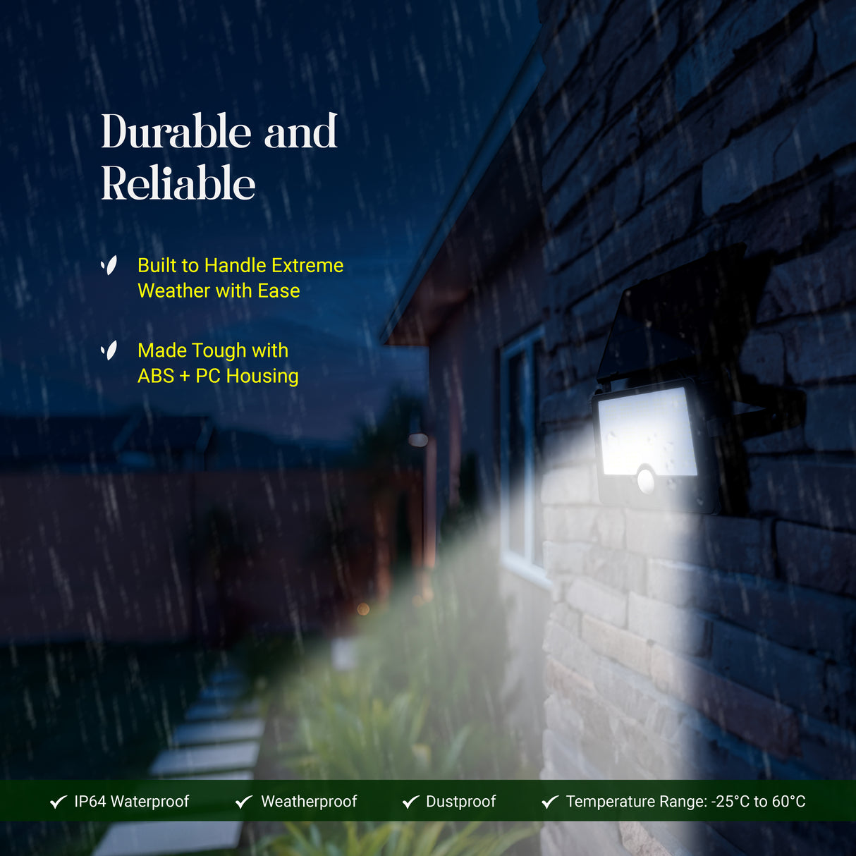 Dylect Eco Solar Flood Light with Adjustable Solar Panel