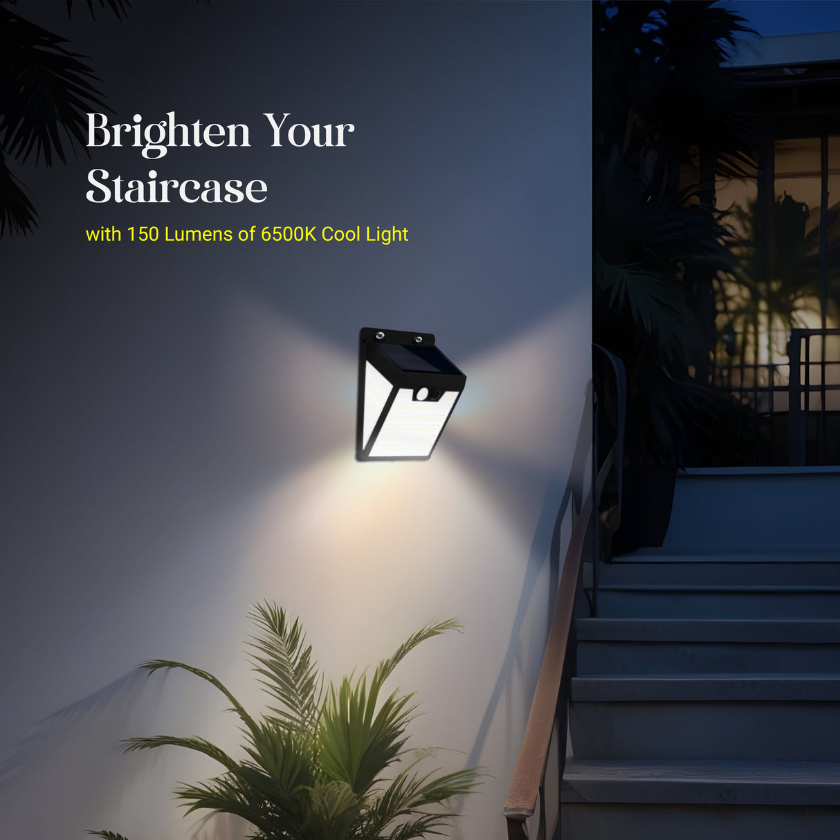 Dylect Eco Solar Wall Sensor Light – Front and Side Illumination (150 Lumen)