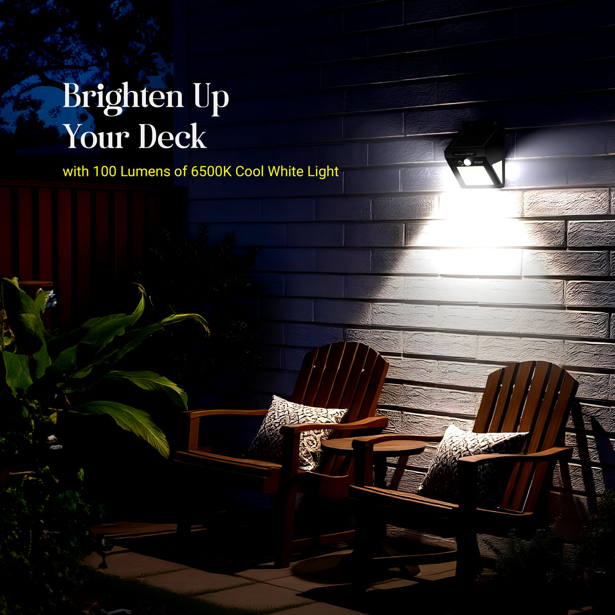 Dylect Eco Solar Wall Sensor Light – Front and Side Illumination -100 Lumen