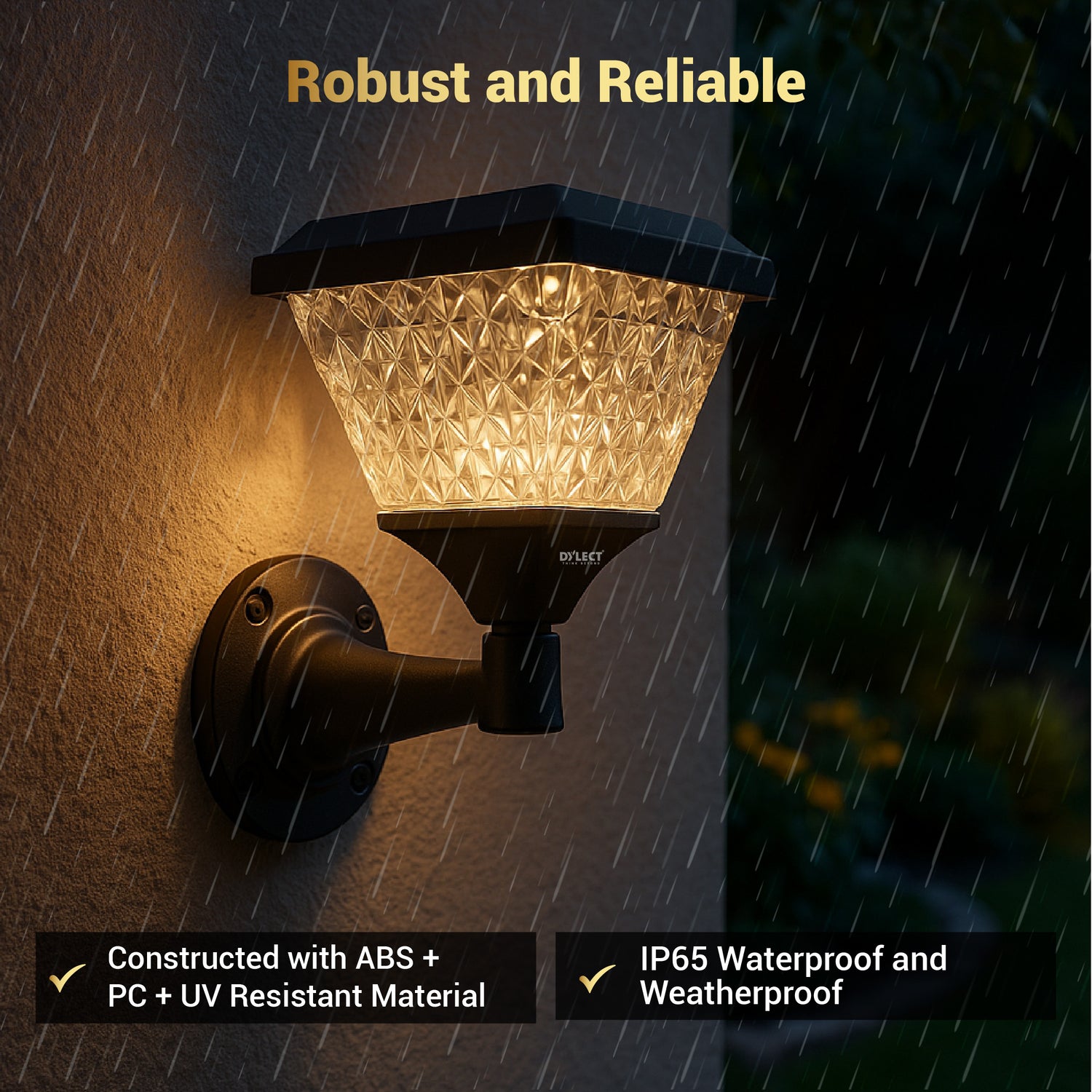 Dylect Luxe Solar Wall Lamp - Pyramid Shape (Big)