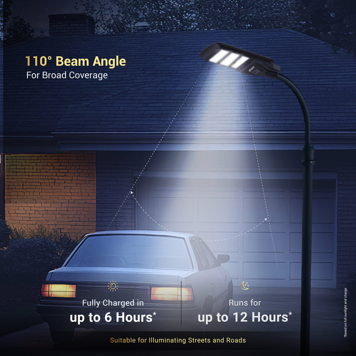 Dylect Luxe Solar All-In-One Street Light – 300W