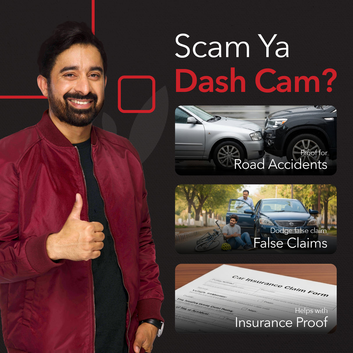 Sense 4K Ultra Three Channel Dash Cam